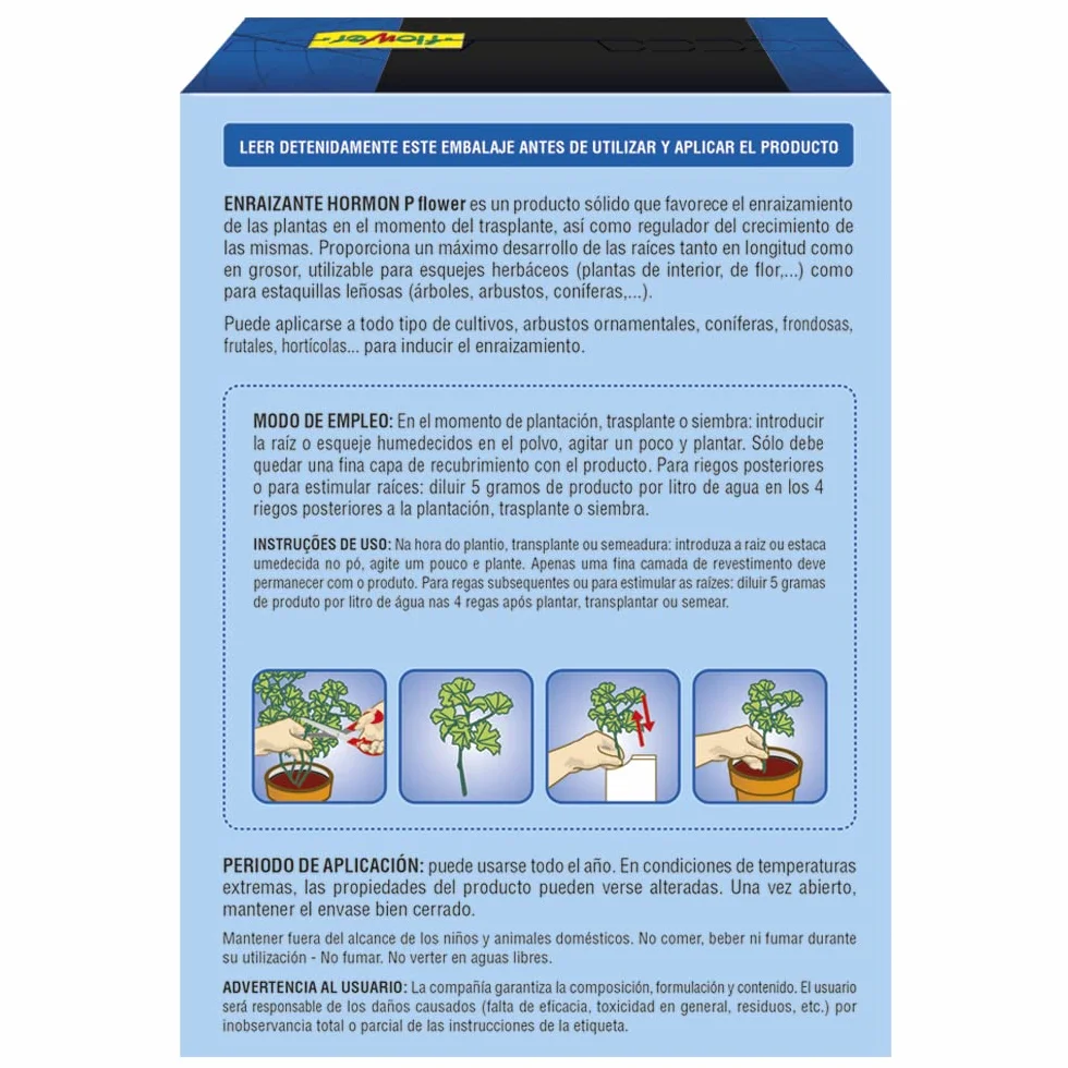 Enraizante Sólido Hormon P 50 g | Polvo Enraizante para Esquejes y Trasplantes