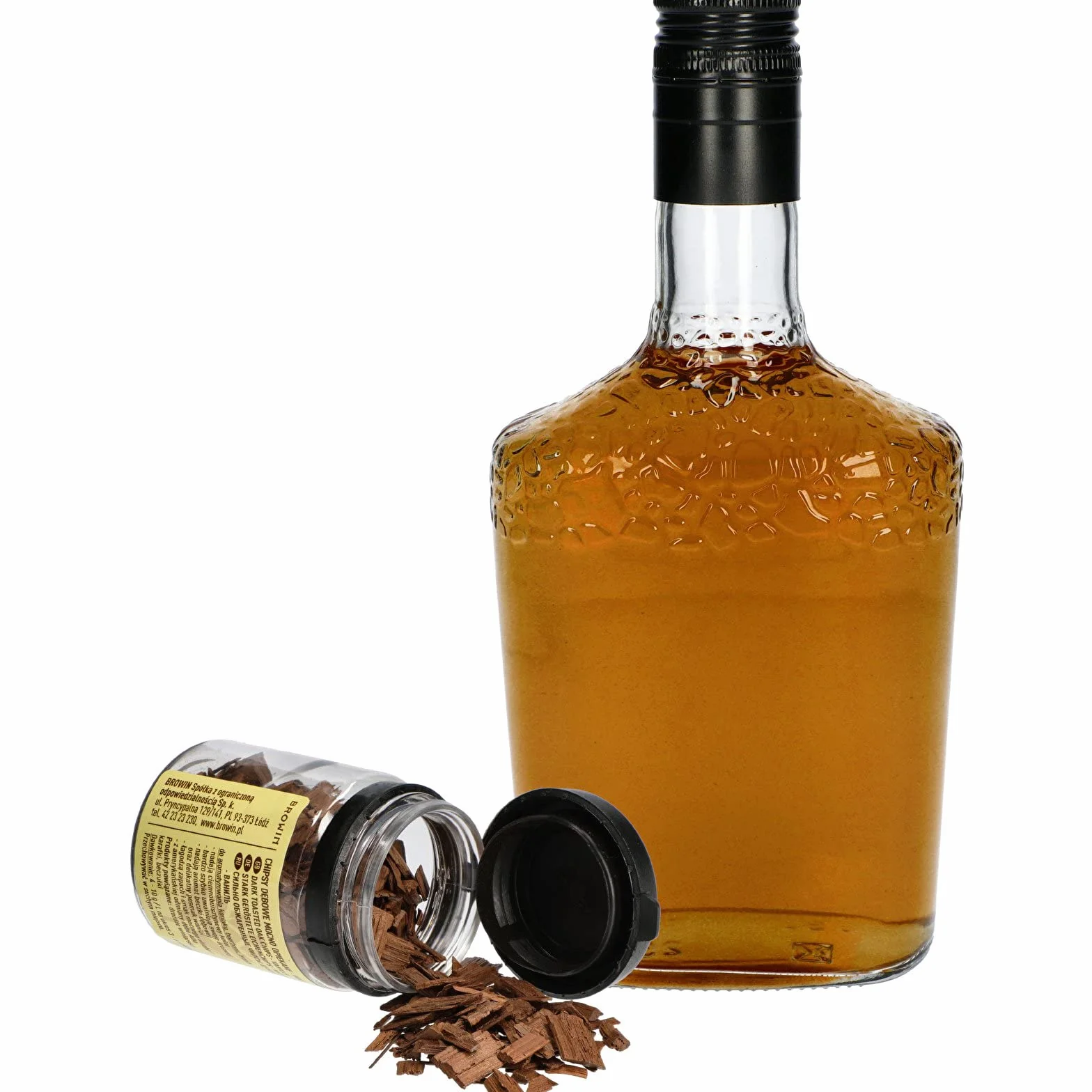 Browin Virutas de Roble Vainilla Muy Tostado 20 g Escamas Finas Varillas para Aromatizar Alcohol