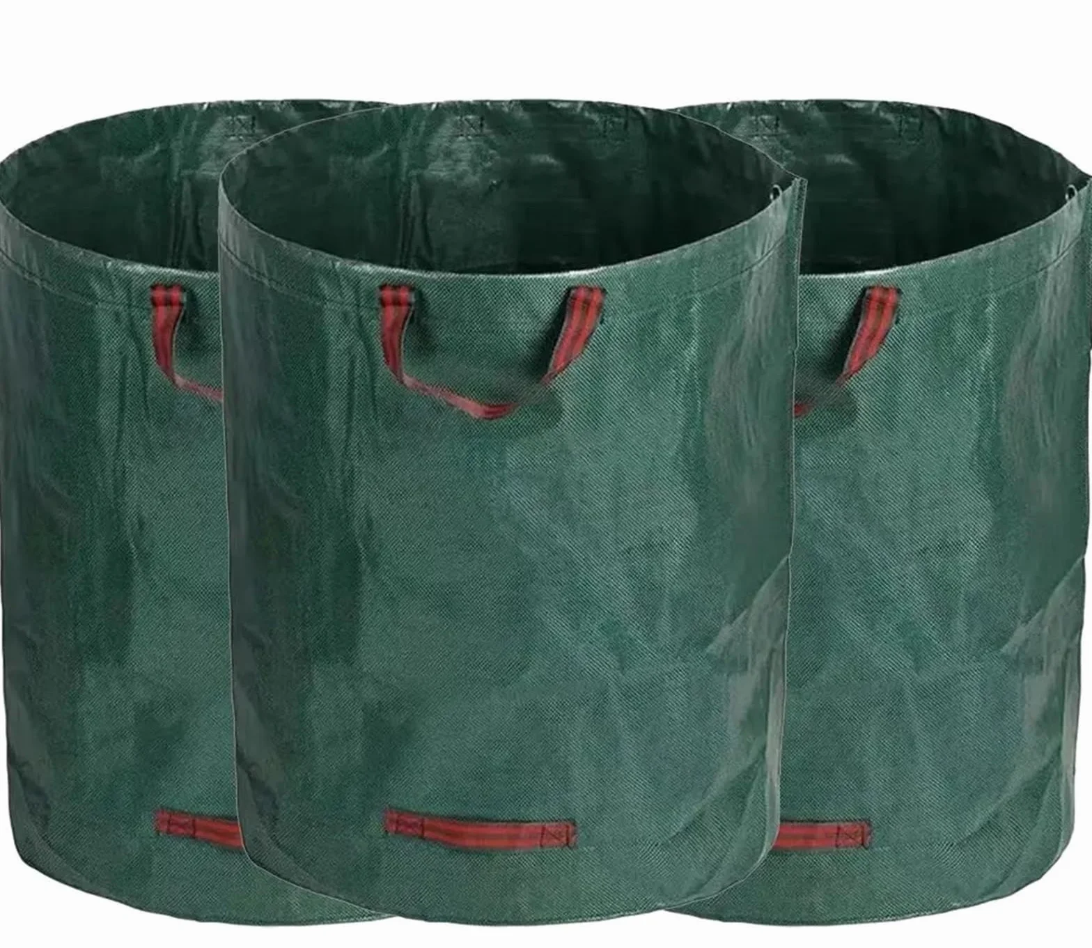 Bolsas de basura de jardín grandes de 120 L, reutilizables, contenedores de recogida de desechos de hojas para patio, malas hierbas y hierba, contenedores de jardín duraderos para almacenamiento y