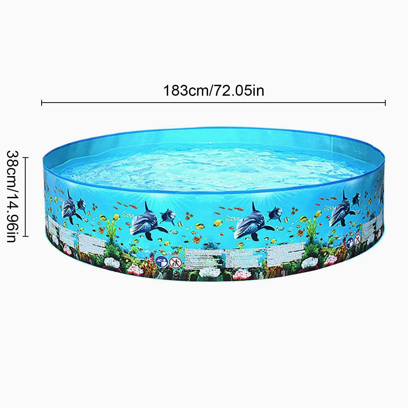 Piscina Plegable Portátil Infantil Bañera Natatoria No Inflable para | Piscina Plegable con Agua Para Jardín, Patio, Patio Trasero, , Césped, Terraza, Verano, Adultos y Niños