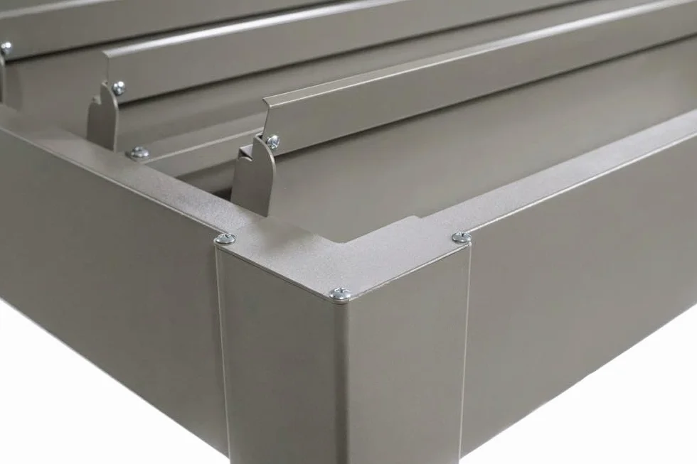 Pérgola Bioclimática Autoportante 297x195 cm 3x2 m 6 m² Aluminio Gris Topo Lamas Orientables 0-110° Acero Resistencia Viento 70 km/h Kit Completo