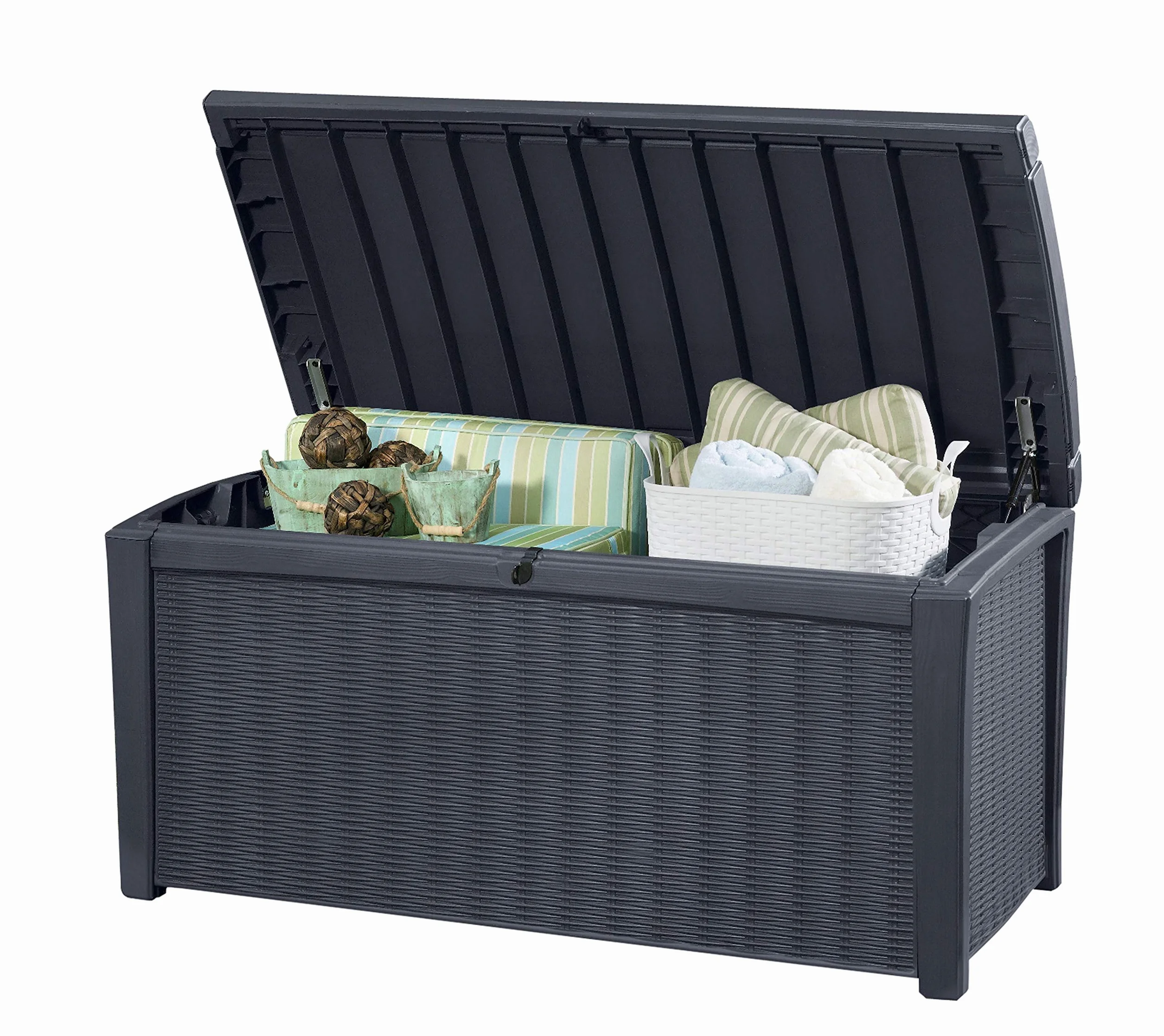 Keter Borneo Arcon exterior Baul almacenaje 416 l Resina Grafito 70 x 130 x 63 cm