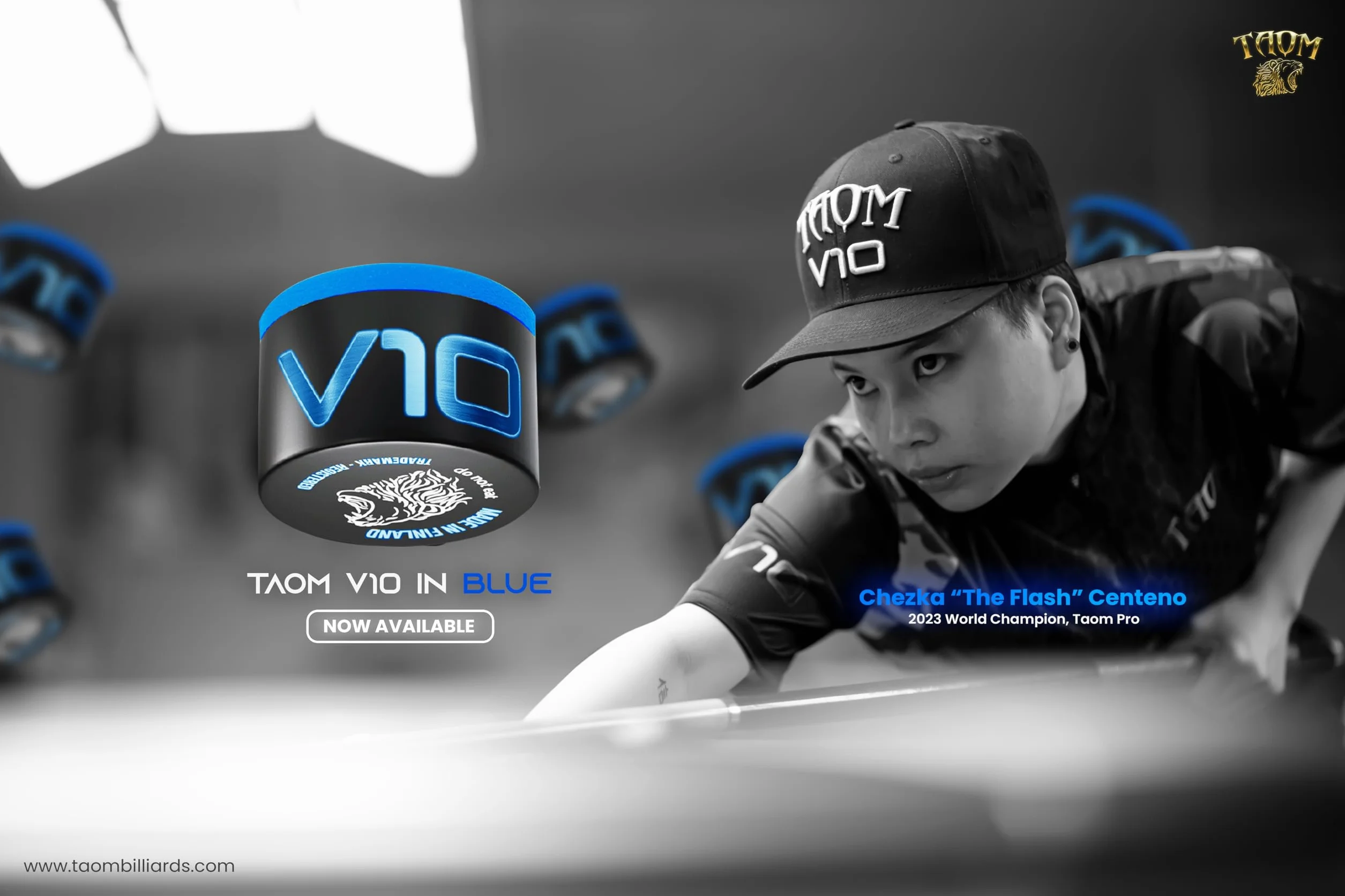 TAOM Taco de Billar V10 Premium Chalk Blue