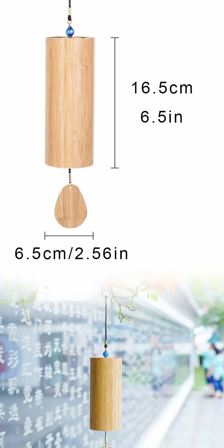 Campanas de Viento de Bambú Japonesas Acorde F de Brisa Primaveral para Yoga Meditación Jardín