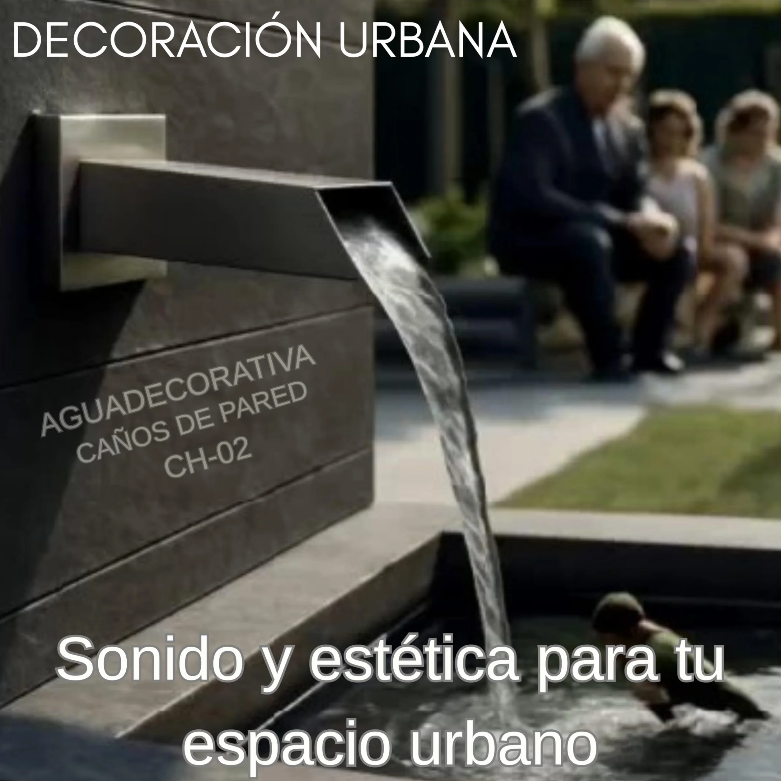 Boquillas para Fuente de Agua en Muro Caño de Pared Efecto Cascada Decoración Piscina AGUADECORATIVA CH-02