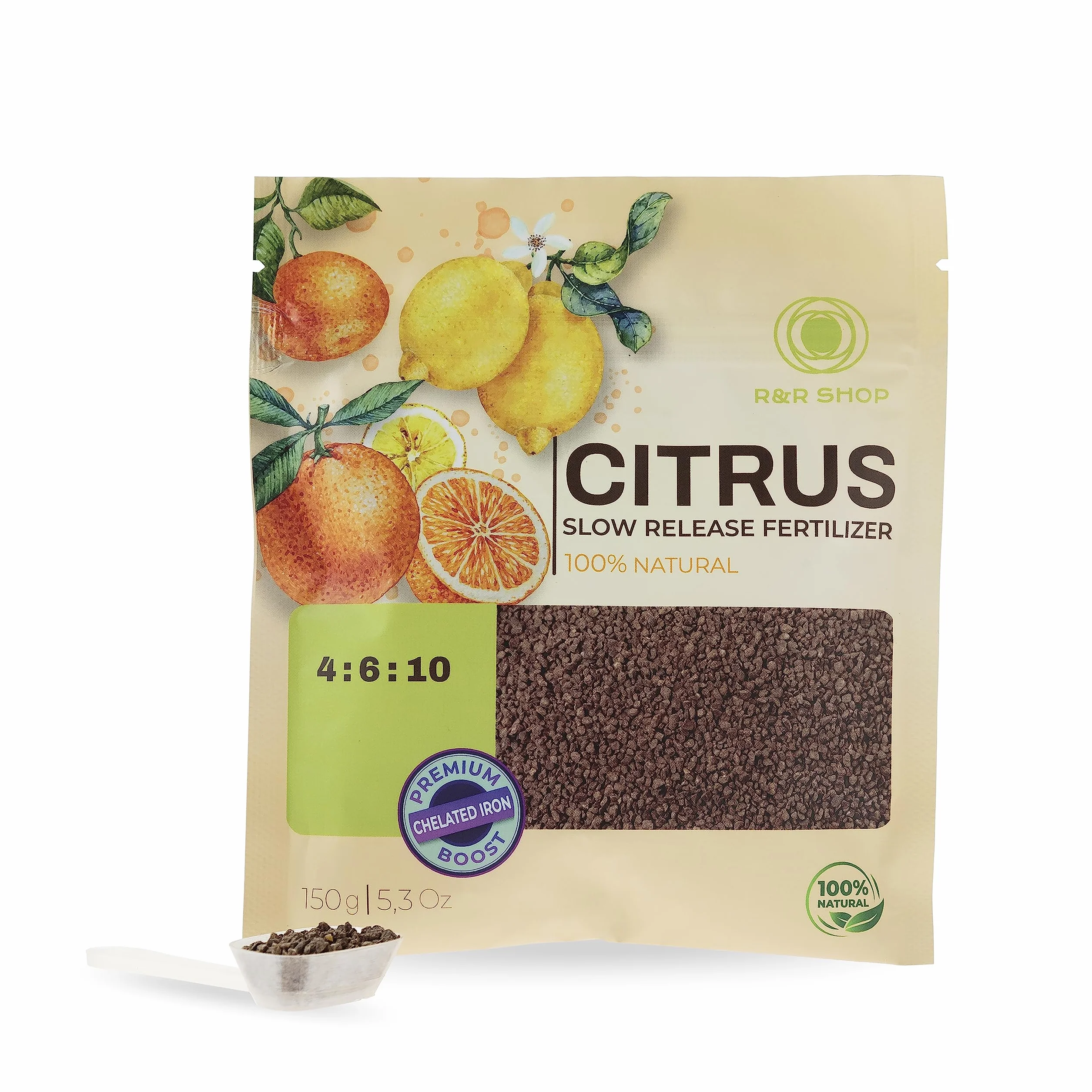 Fertilizante Orgánico para Cítricos 150GR Liberación Lenta Limones Naranjas