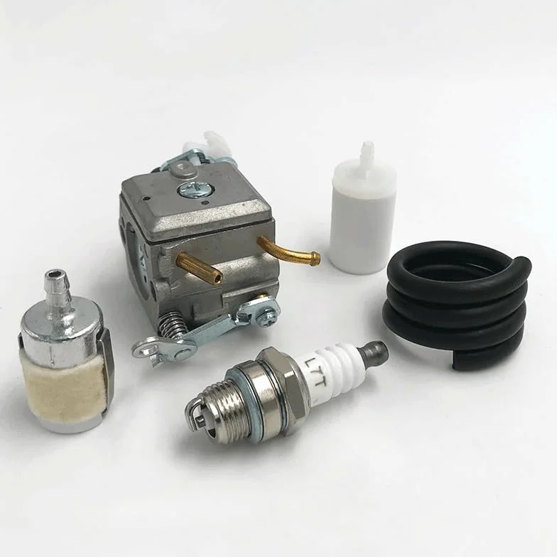Piezas de herramientas de jardinería Kit de bujías de manguera de filtro de combustible de carburador HUNDURE apto for HUSQVARNA 372 371 365 362 piezas de repuesto de motosierra de Gas 503470501 50362