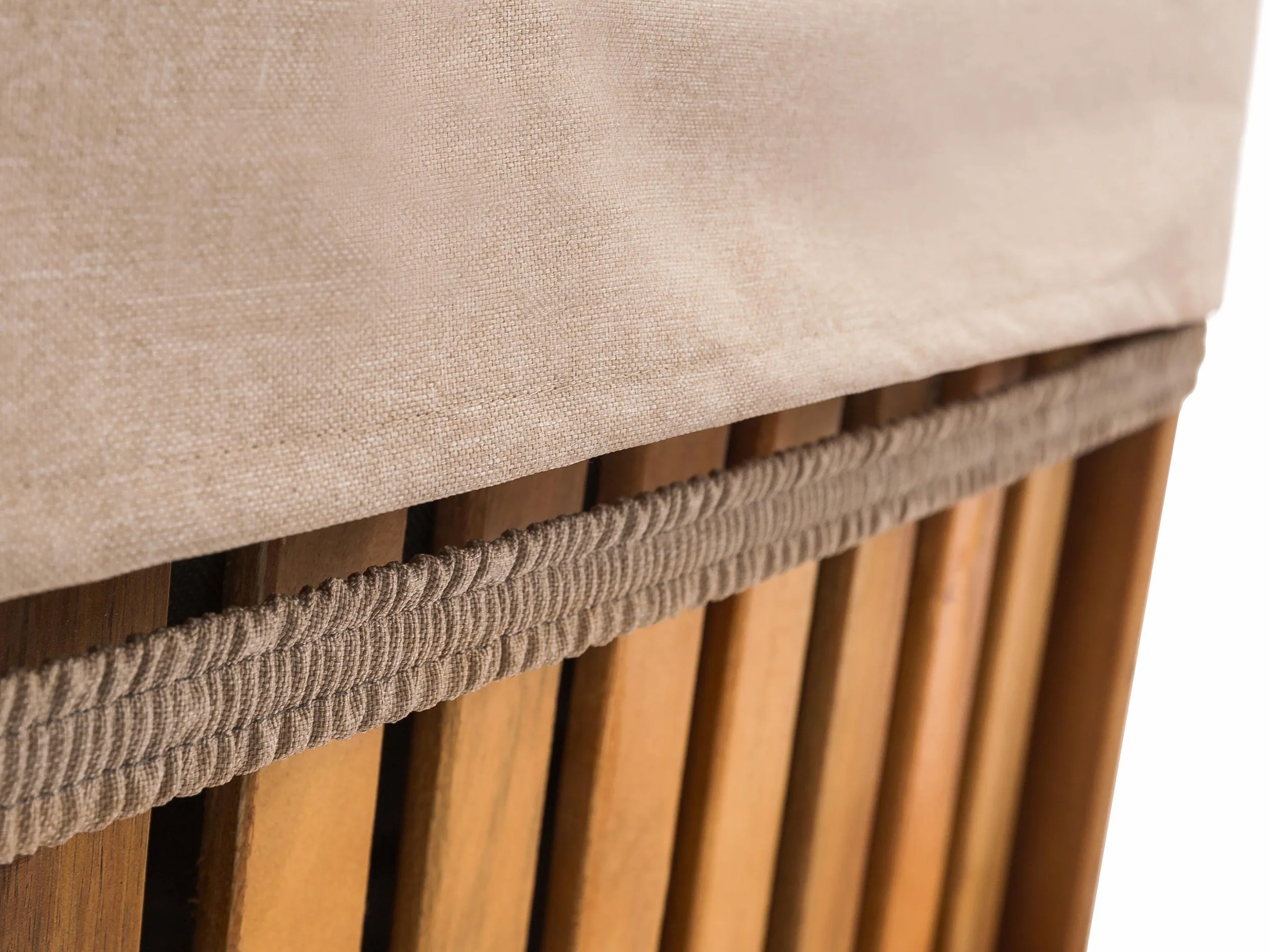 Cojín para Tumbona de Exterior 200 x 55 cm Impermeable Beige