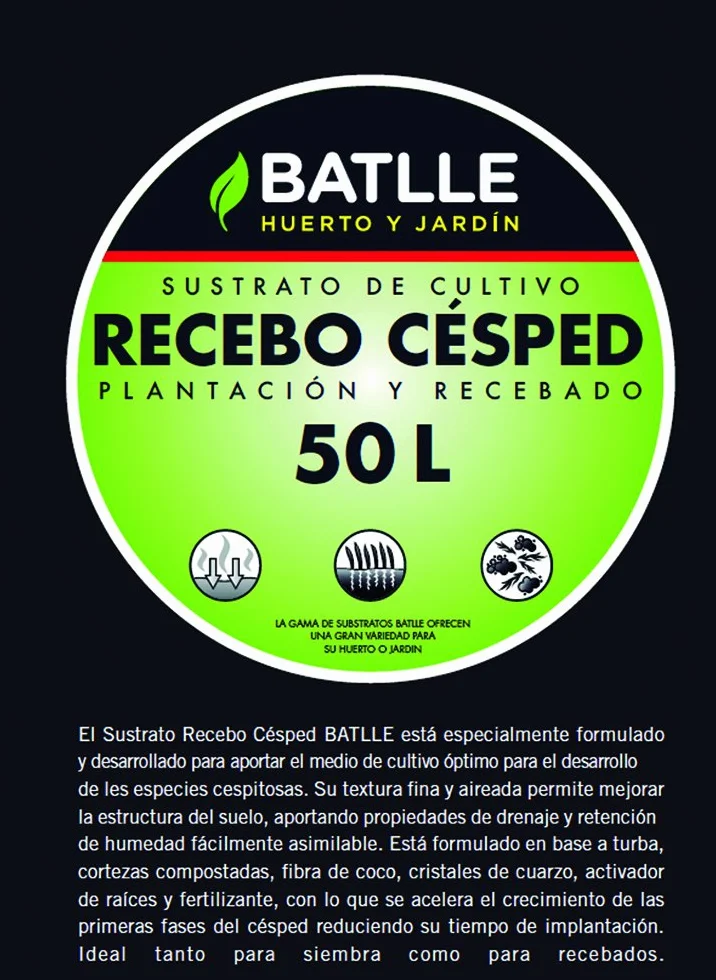 Sustrato Recebo Césped 50l Batlle