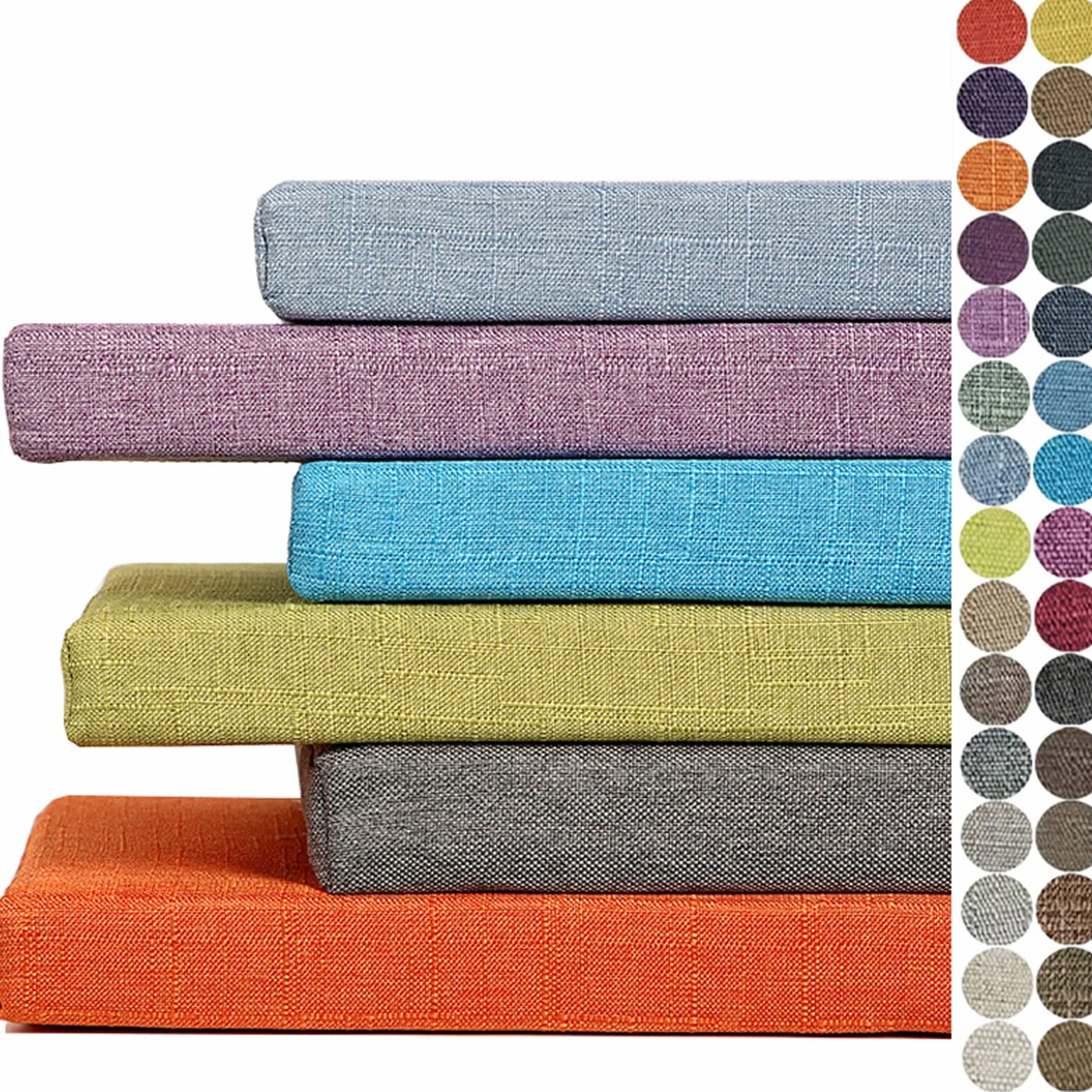 Pcevathiy Cojin a Medida, Cojines para Bancos Tamaño Personalizado, Cojín Asiento De Silla Larga Interior, Parte Inferior Antideslizante Cojines Sillas Exterior (3cm Espesor)