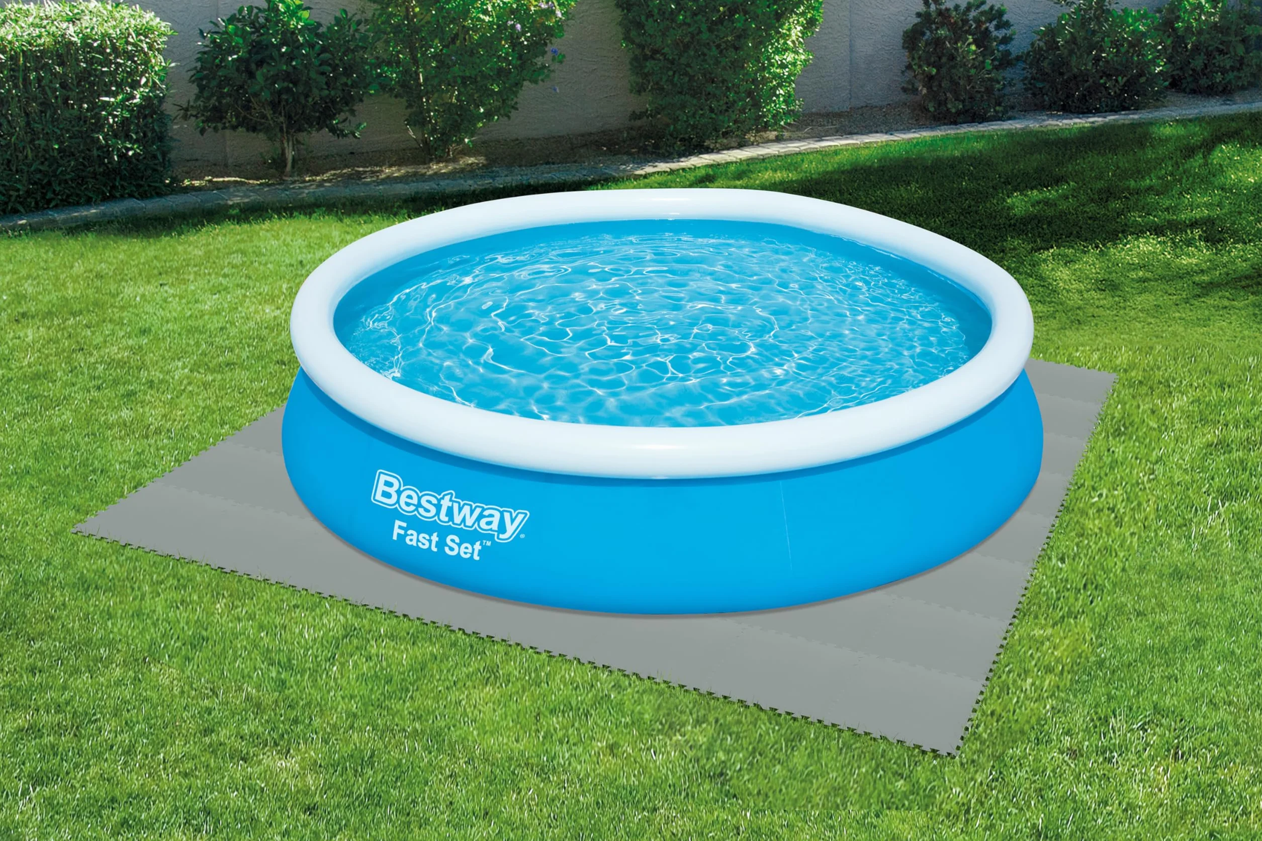 BESTWAY Protector de Suelo para Piscina SPA 9 Láminas 50x50 cm Gris