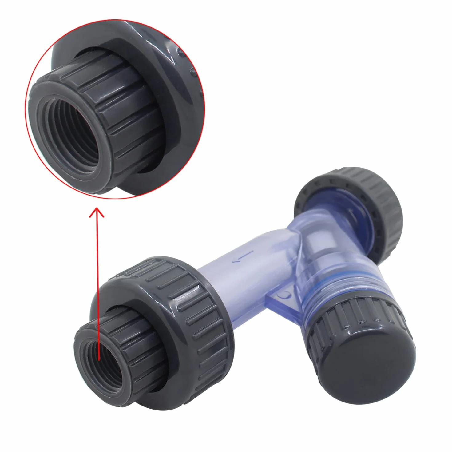Filtro de Malla para riego por Goteo Filtro Bomba riego tuberia PVC Tipo y para sedimentos agrícola jardín Bomba Estanque (1 Pulgada Hembra)