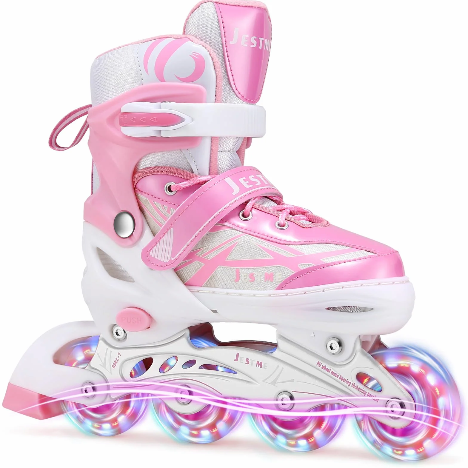 Patines en Línea Niña 4 Tamaños Ajustables con Ruedas de Iluminación para Principiantes