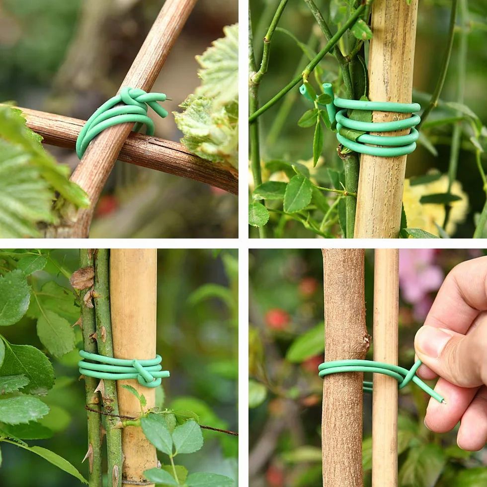 PGarden-EZ Green Soft Twist Tie Tomate Plant Tie TPR Garden Supply, para apoyar plantas y organizar el hogar (339 pies/100 metros)