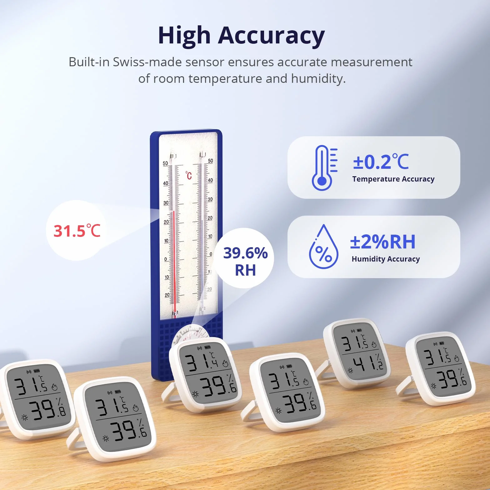 SONOFF SNZB-02D Zigbee LCD Sensor Inteligente de Temperatura y Humedad, Termómetro Higrómetro Digital para Interior, Compatible Alexa/Google Home (2PCS)