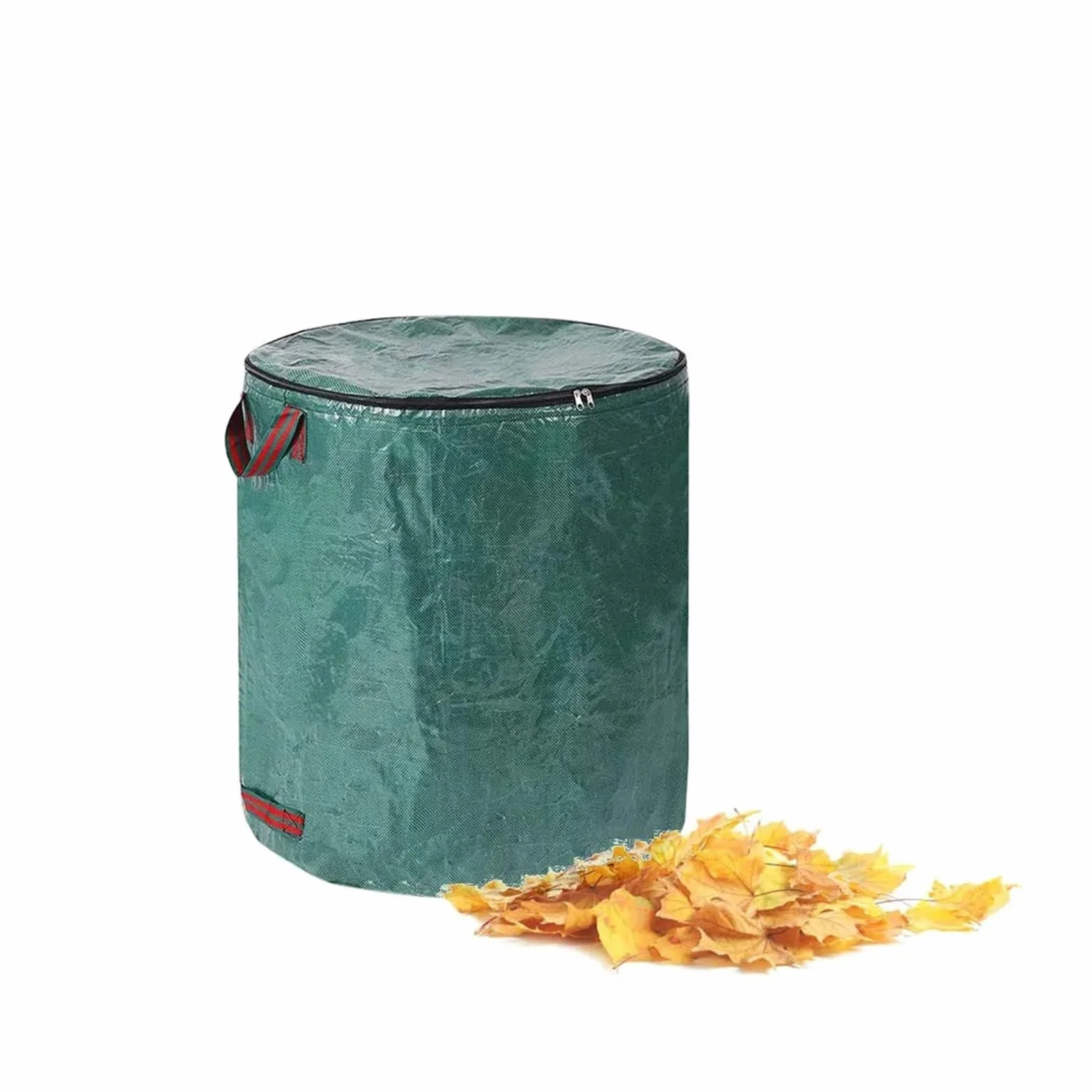 Sacos de Jardin Bolsa de almacenamiento de basura para jardín, contenedor de recogida de residuos de jardinería, hojas, malas hierbas, hierba Bolsa Jardin(500L-80x100cm,With Lid)