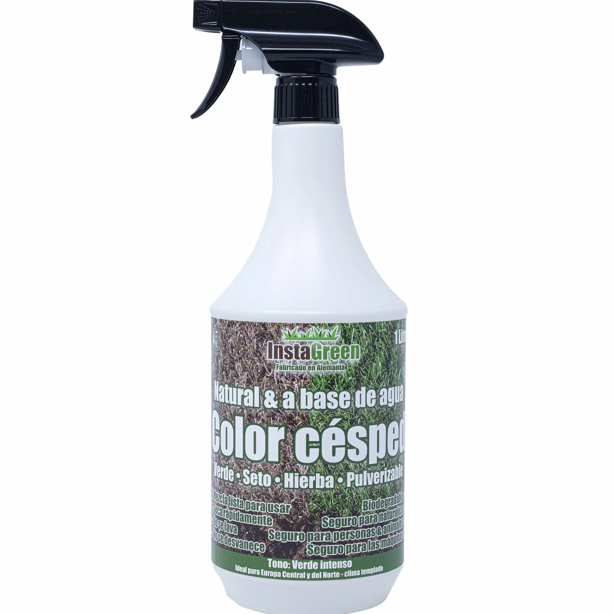 Pintura para césped y setos biodegradable 1 litro pulverizador