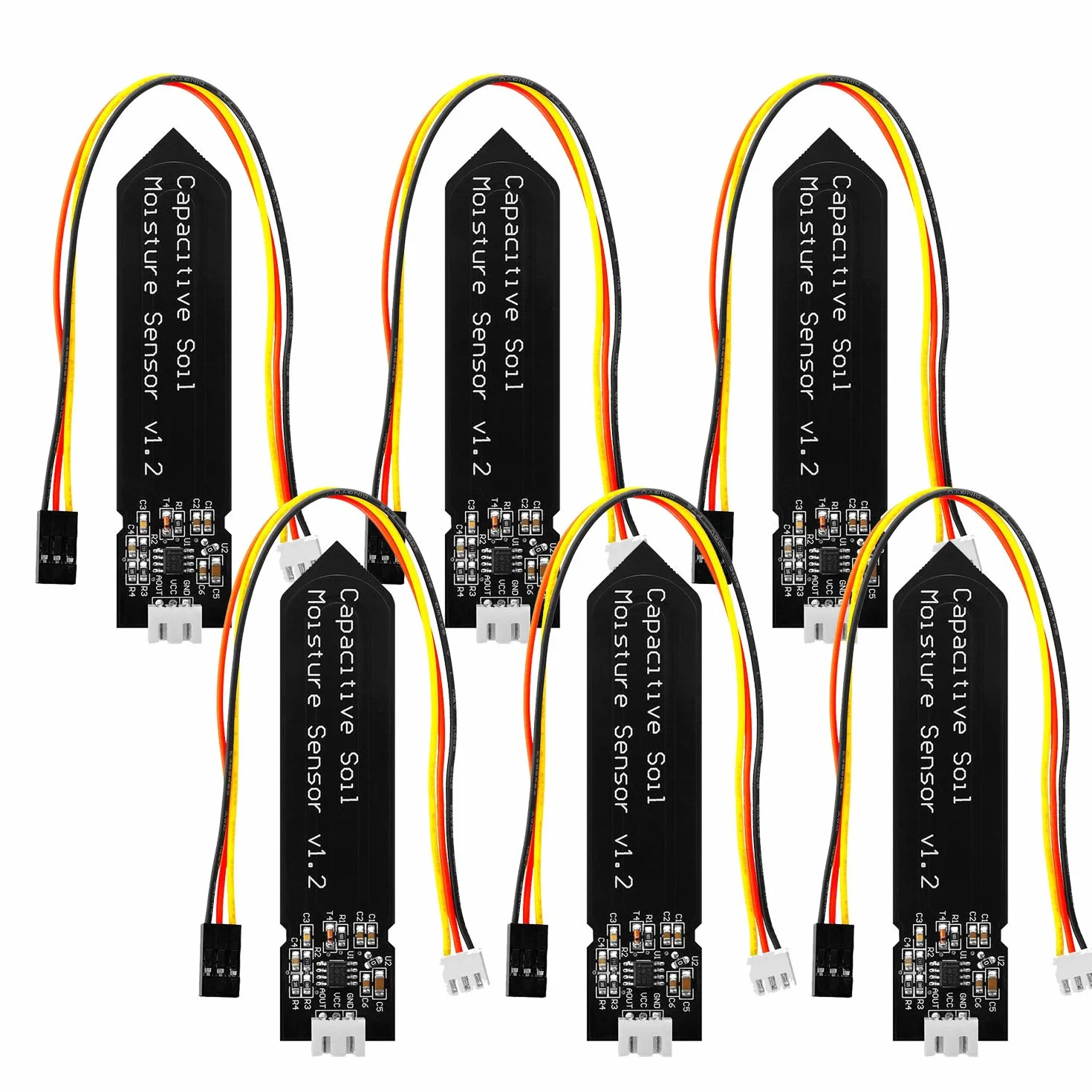 Aideepen Módulo higrómetro de sensor de humedad del suelo V1.2 capacitivo analógico resistente a la corrosión
