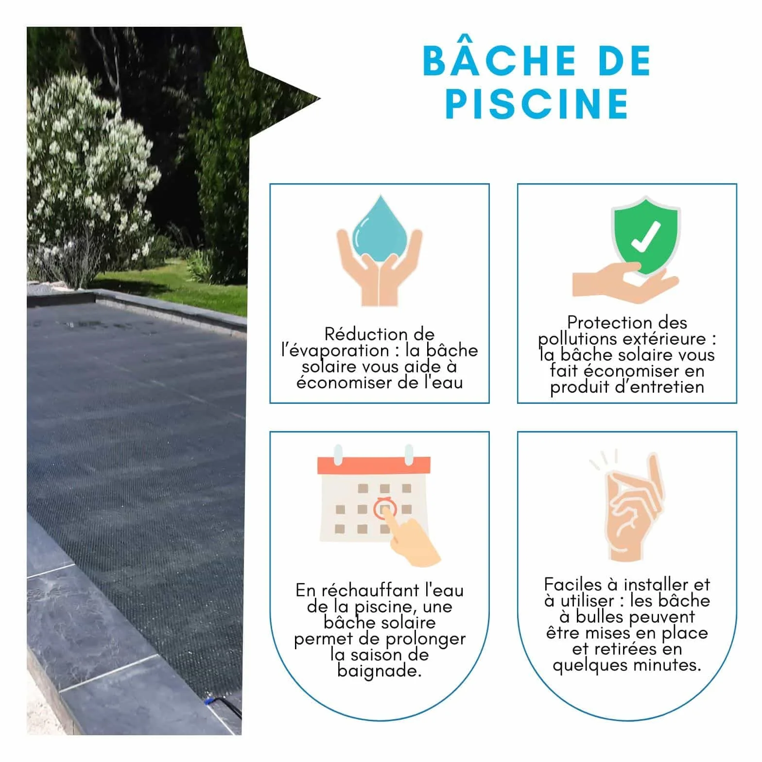 Manta solar para piscina gris plateado rectángulo 8 x 4 m grosor 350 micras lona de burbujas