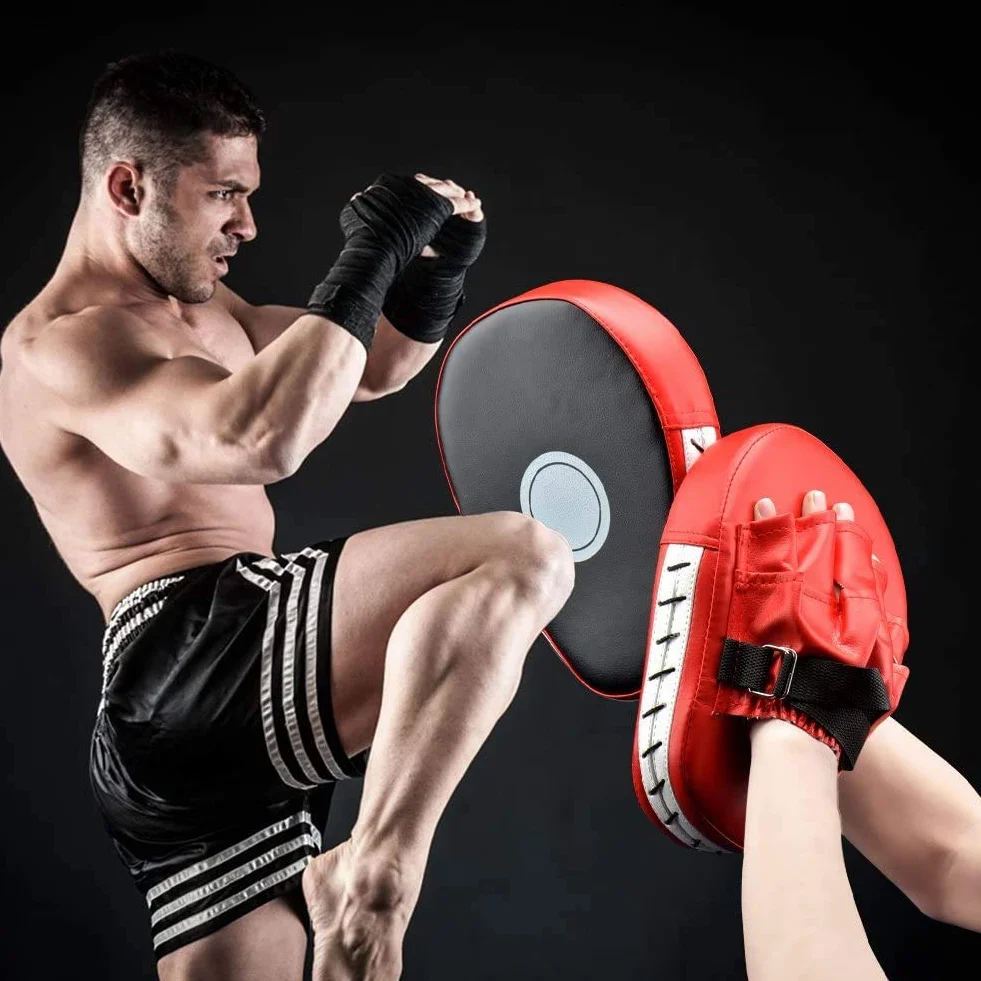 Manoplas de Puñetazo de Cuero PU para Entrenamiento de Boxeo y Karate