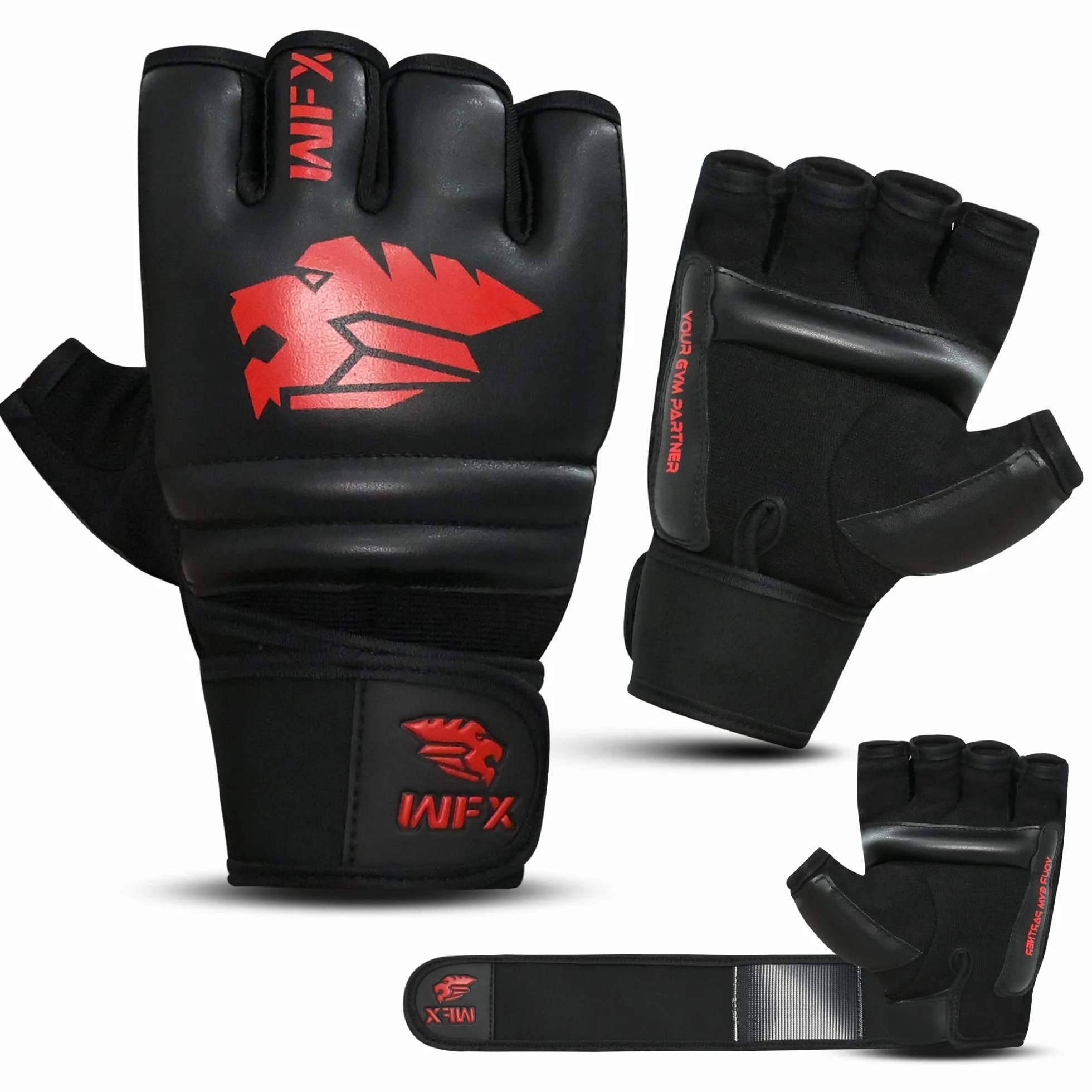 Guantes MMA de Cuero Vegano para Entrenamiento de Artes Marciales y Grappling