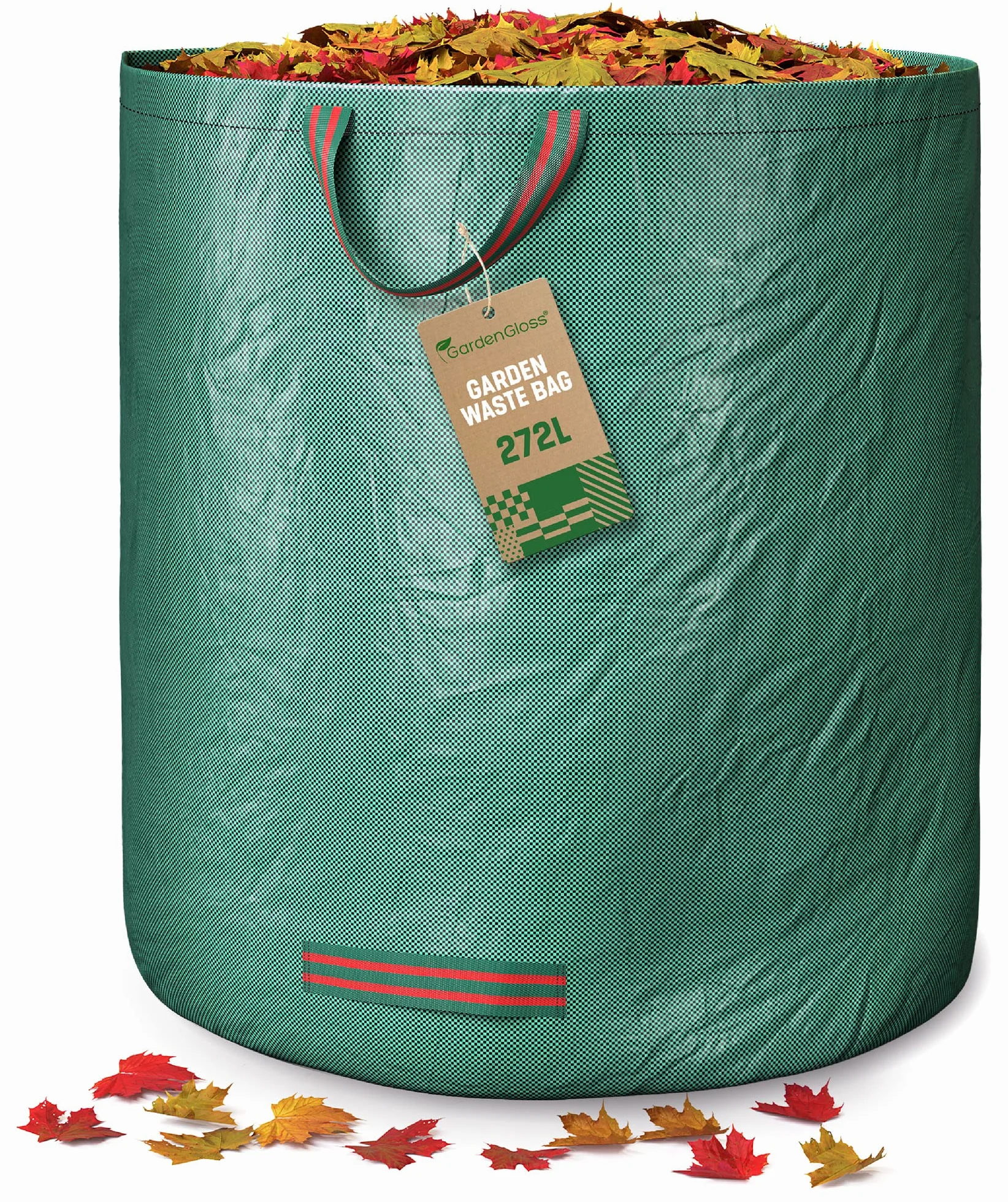 GardenGloss Bolsa de Basura de Jardín 272L con Asas Repelente al Agua UV