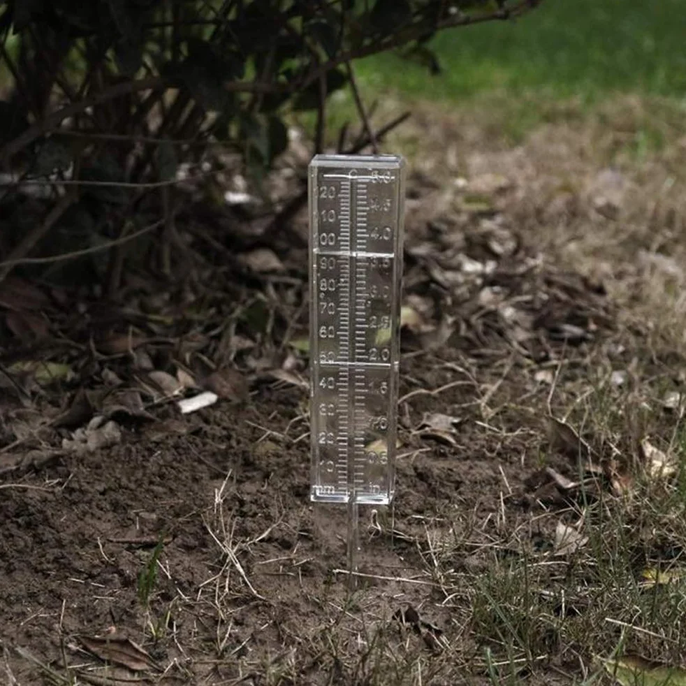 Pluviómetro 120ml Plástico Transparente para Jardín Terraza