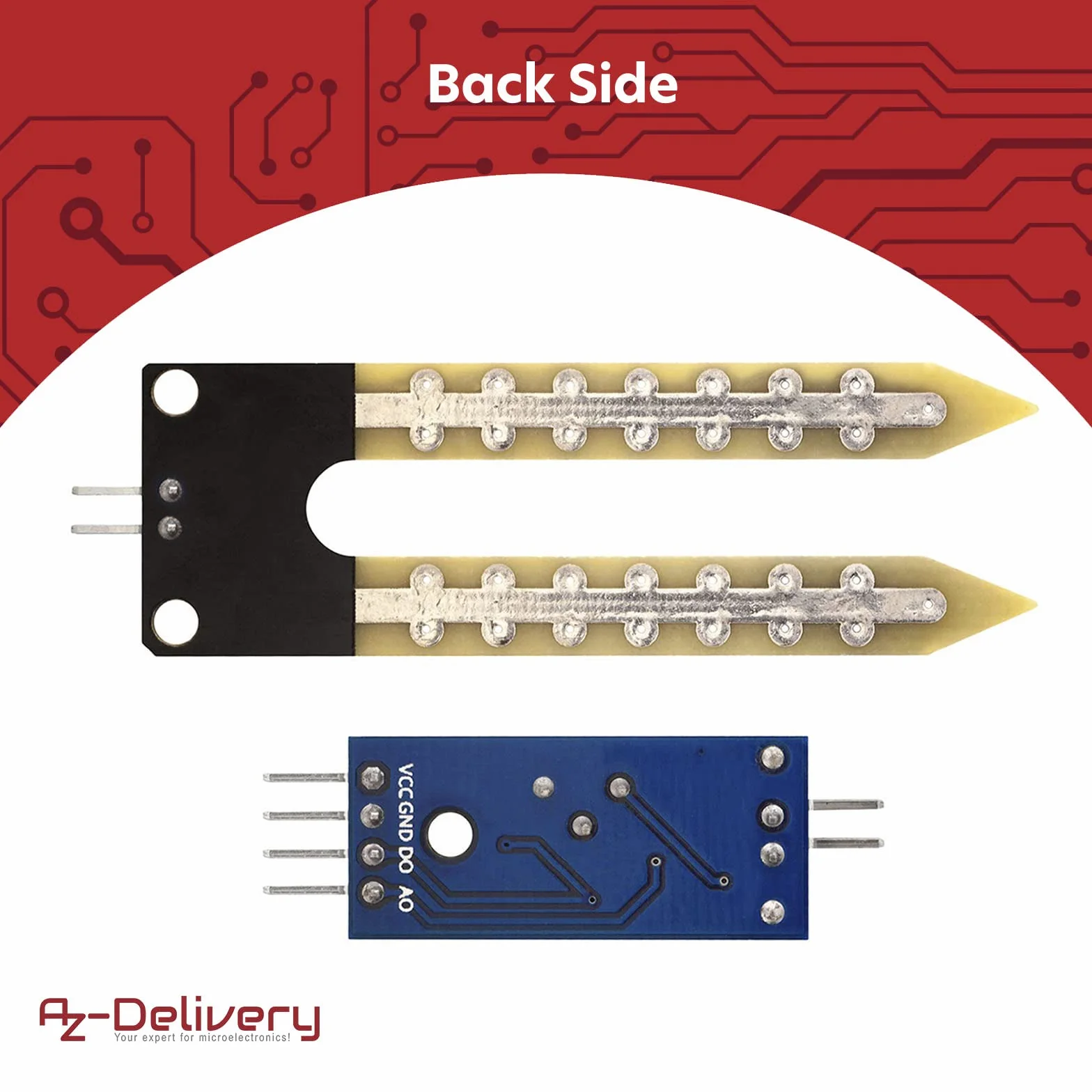 AZDelivery Sensor de Humedad del Suelo Higrómetro Módulo compatible con Arduino