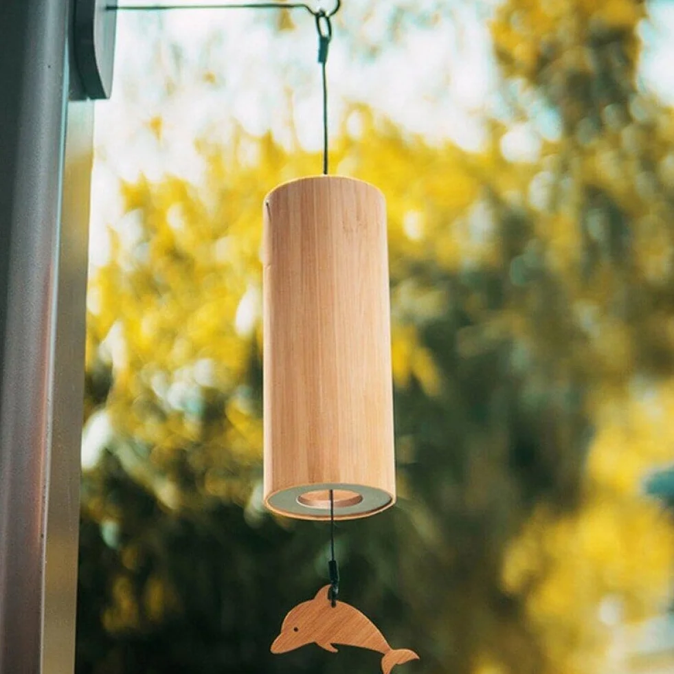 Wudaizhi Campana De Viento De Bambú, Campanillas De Viento, Artesanía, Jardín Al Aire Libre, Patio, Decoración del Hogar, Meditación Zen, Acorde C G