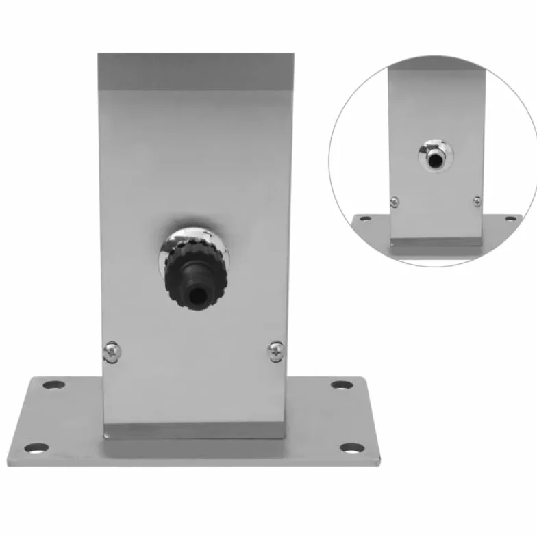 vidaXL Ducha Exterior Acero Inoxidable Curvado Juego Completo