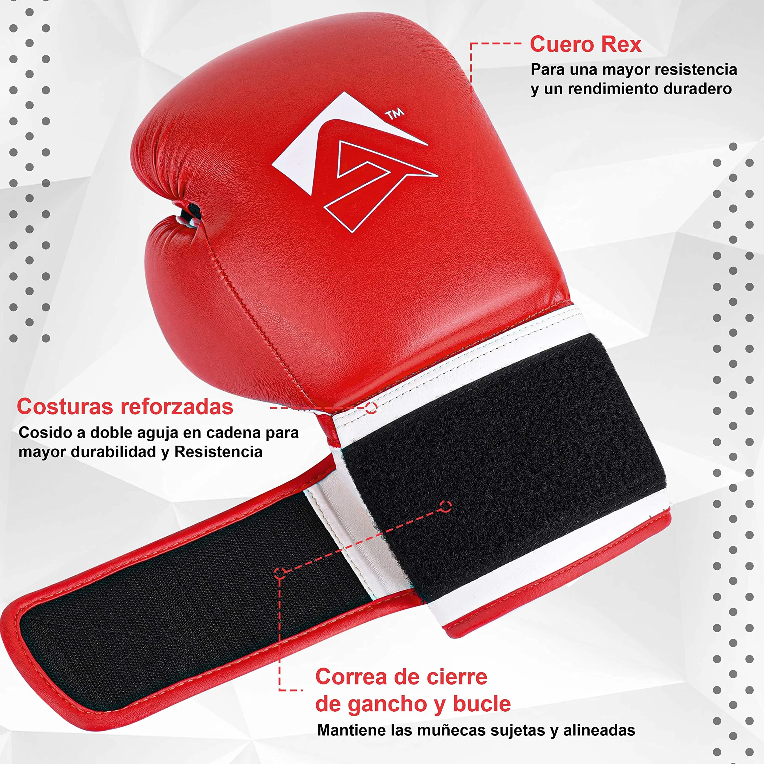 AQF Guantes Boxeo Cuero Saco Boxeo Guantillas MMA Kick Boxing Muay Thai UFC Capa Extra Acolchado 8 10 12 14 16 Oz