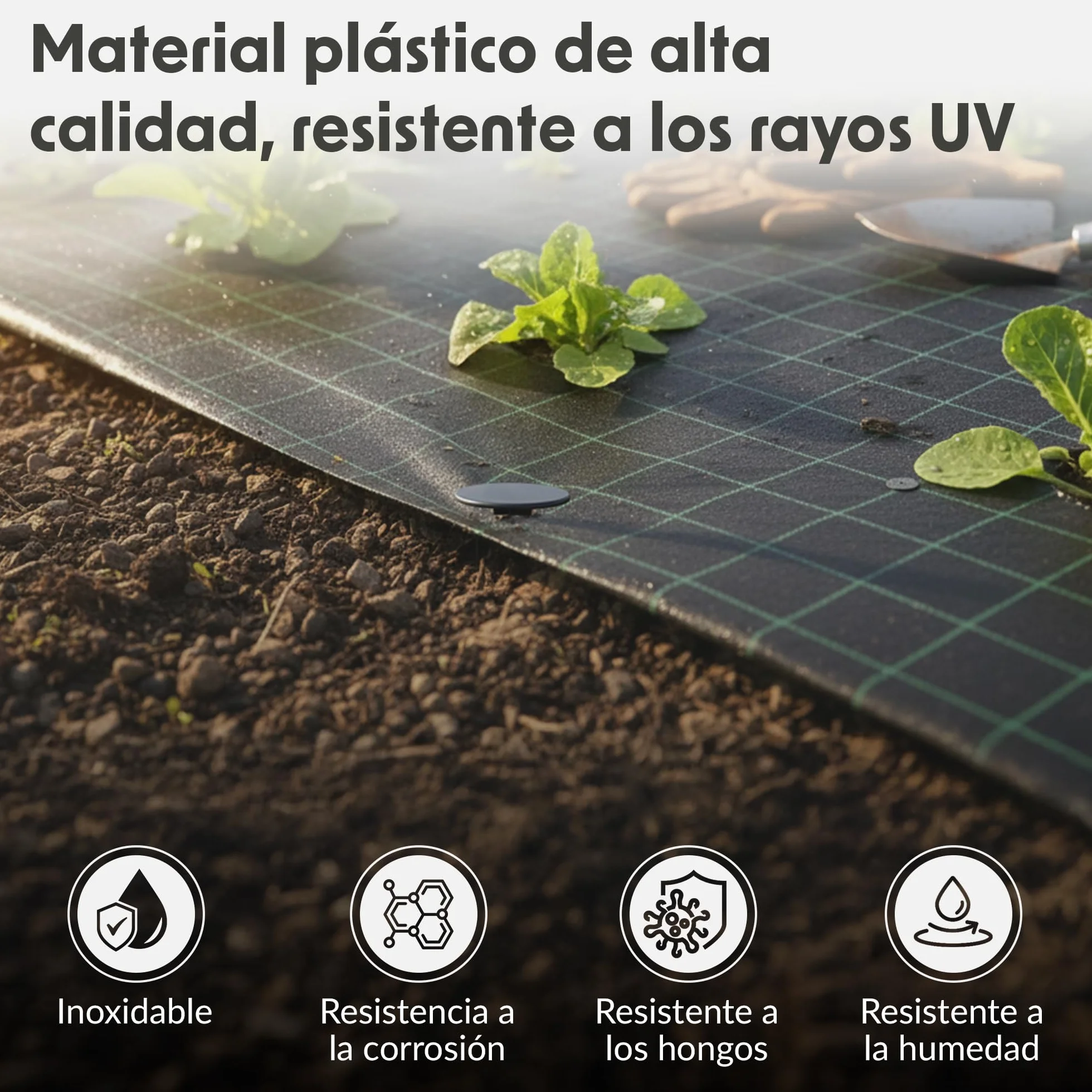 Anclaje de plástico 150 x piquetas de Tierra Resistentes a los Rayos UV, construcción Acanalada