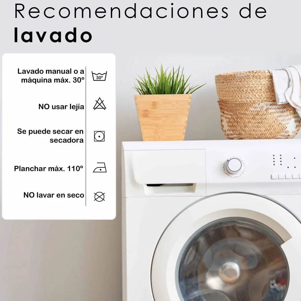 Funda cojín poliéster algodón Blanco 60x60cm