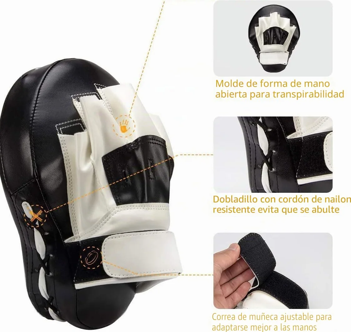 Valleycomfy Manoplas de Boxeo curvadas Piel sintética Entrenamiento