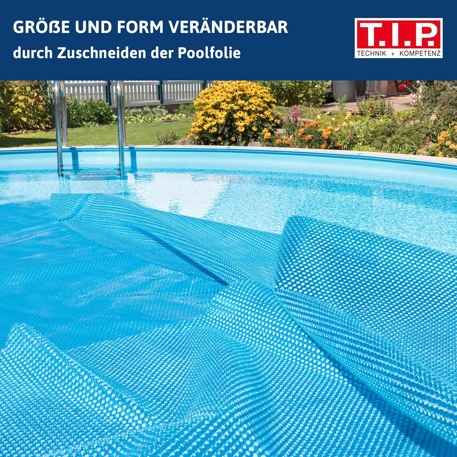 T.I.P. Cubierta Solar SSF 360/120 Solarplane 120 μm para Piscina Redonda Ø 3,60 m