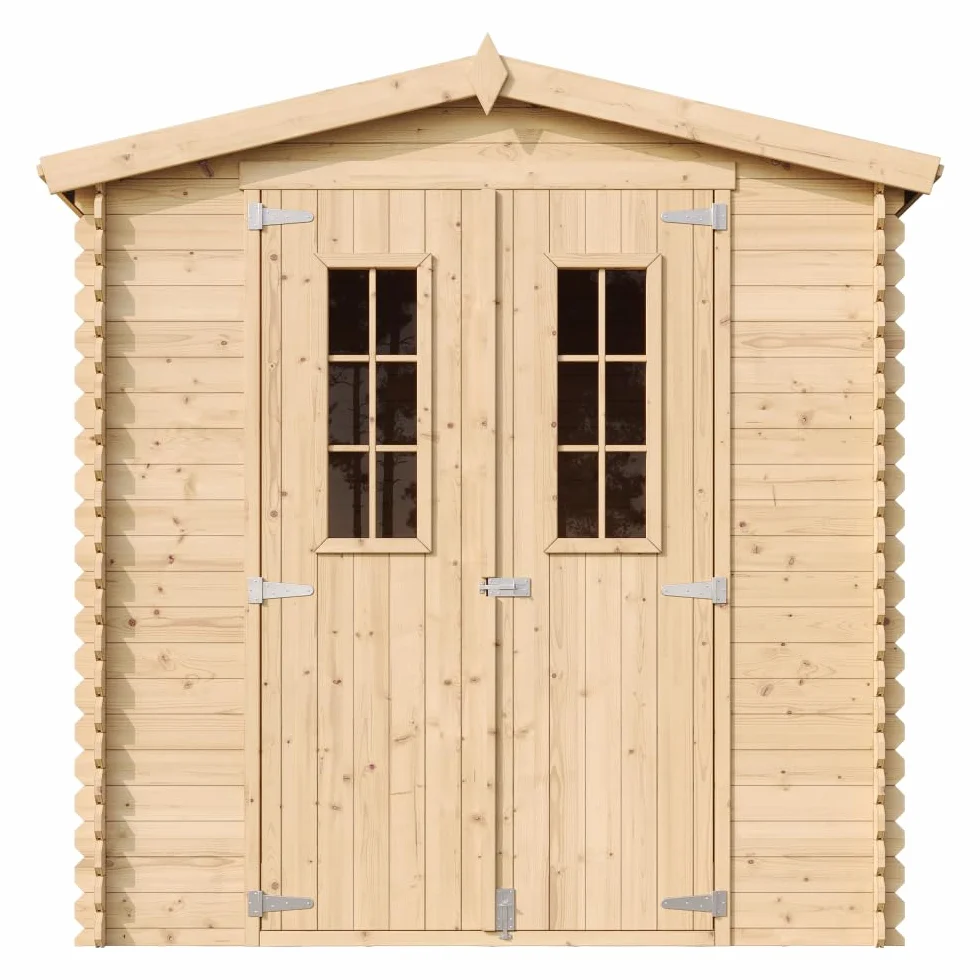 Cobertizo de Madera TRATADO TIMBELA M343C+M343G 218x206x216 cm 3,53 m² Techo Impermeable Ventanas