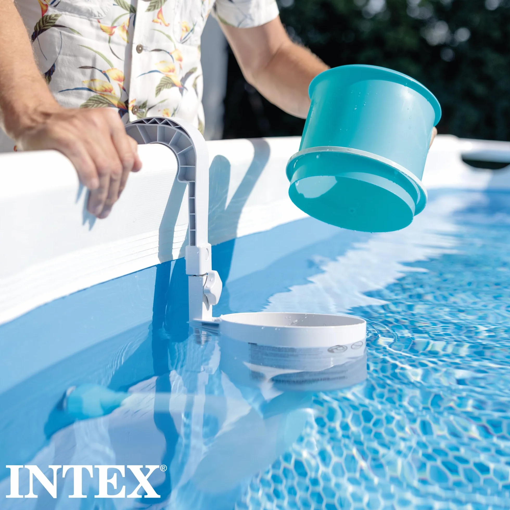 Intex Skimmer Deluxe para Piscinas Desmontables, Recoge Hojas, 3785 l/h, Compatible Easy Set y Metálicas