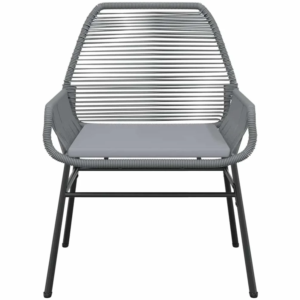IKAYAA Mesa y 4 Sillas de Comedor Jardin Juego de Comedor de Exterior Mesa de Jardín con 4 Sillas Conjunto Jardin Exterior Ratán Sintético y Acero #2
