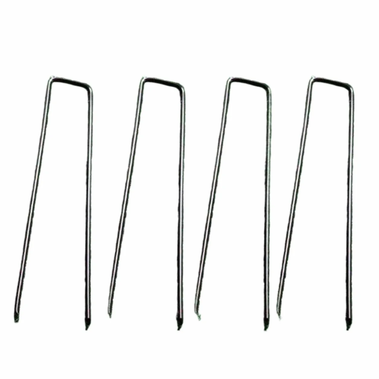 Piquetas Jardin Grapas de jardín Tipo U, estacas Tubos for Vallas Alta Resistencia, pasadores césped, Punta Paisaje for Sujetar(2cmx20cm Black,50pcs)