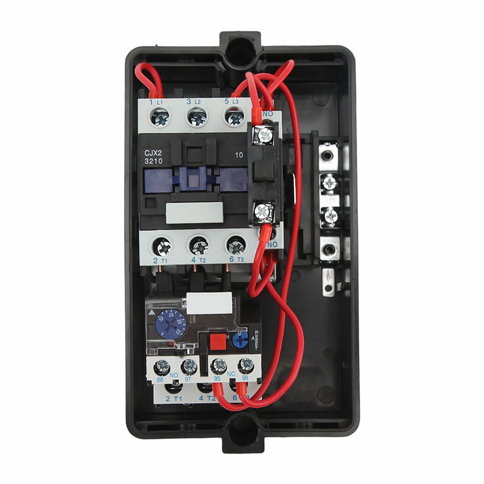 Arrancador de Motor Magnético, Monofásico 7,5 KW (10) Trifásico 15 KW (20) Protección contra Sobrecarga 4 Orificios para Cables para Compresor de Aire
