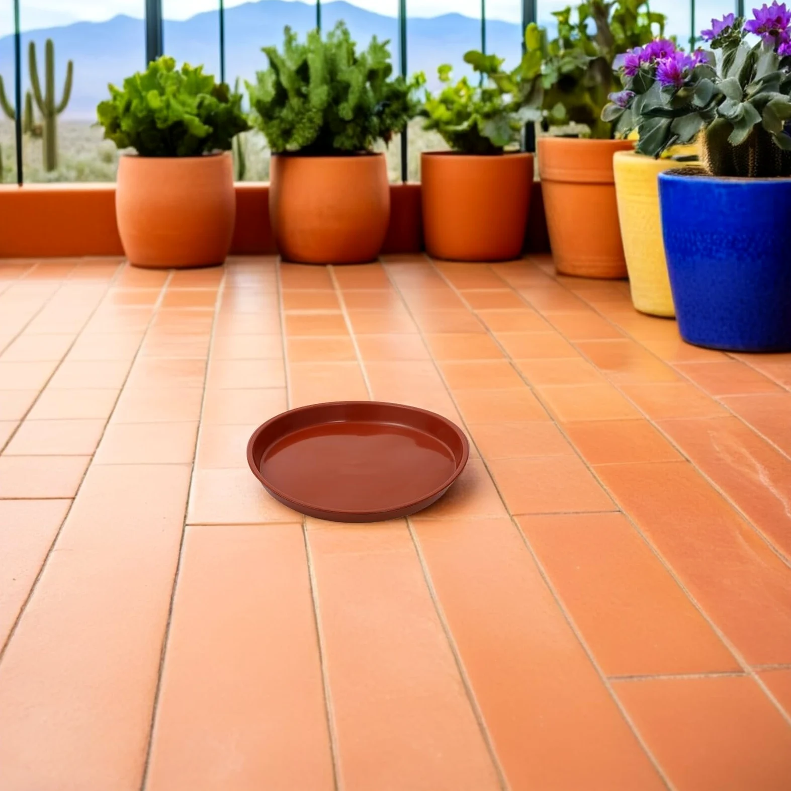 jojofuny 25 Piezas Bandejas Redondas de Plástico para Plantas Platillos para Macetas con Drenaje Reutilizables Bandeja para Jardín Interior y Exterior Base Resistente para Suculentas y