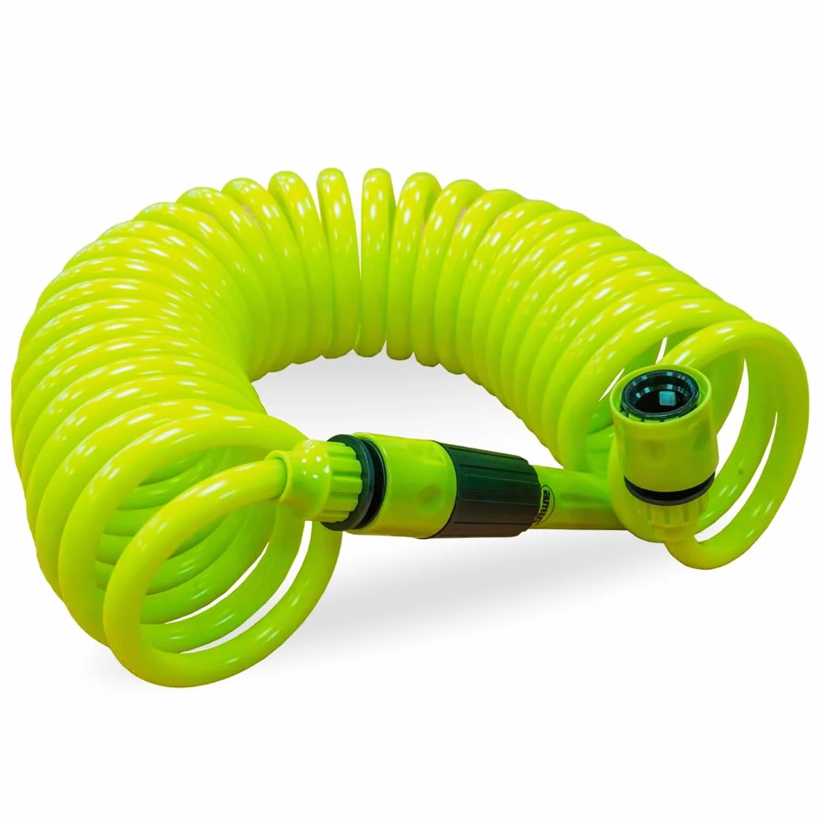 Manguera en Espiral 7,5 m Polipropileno Verde Pistacho con Lanza de Riego