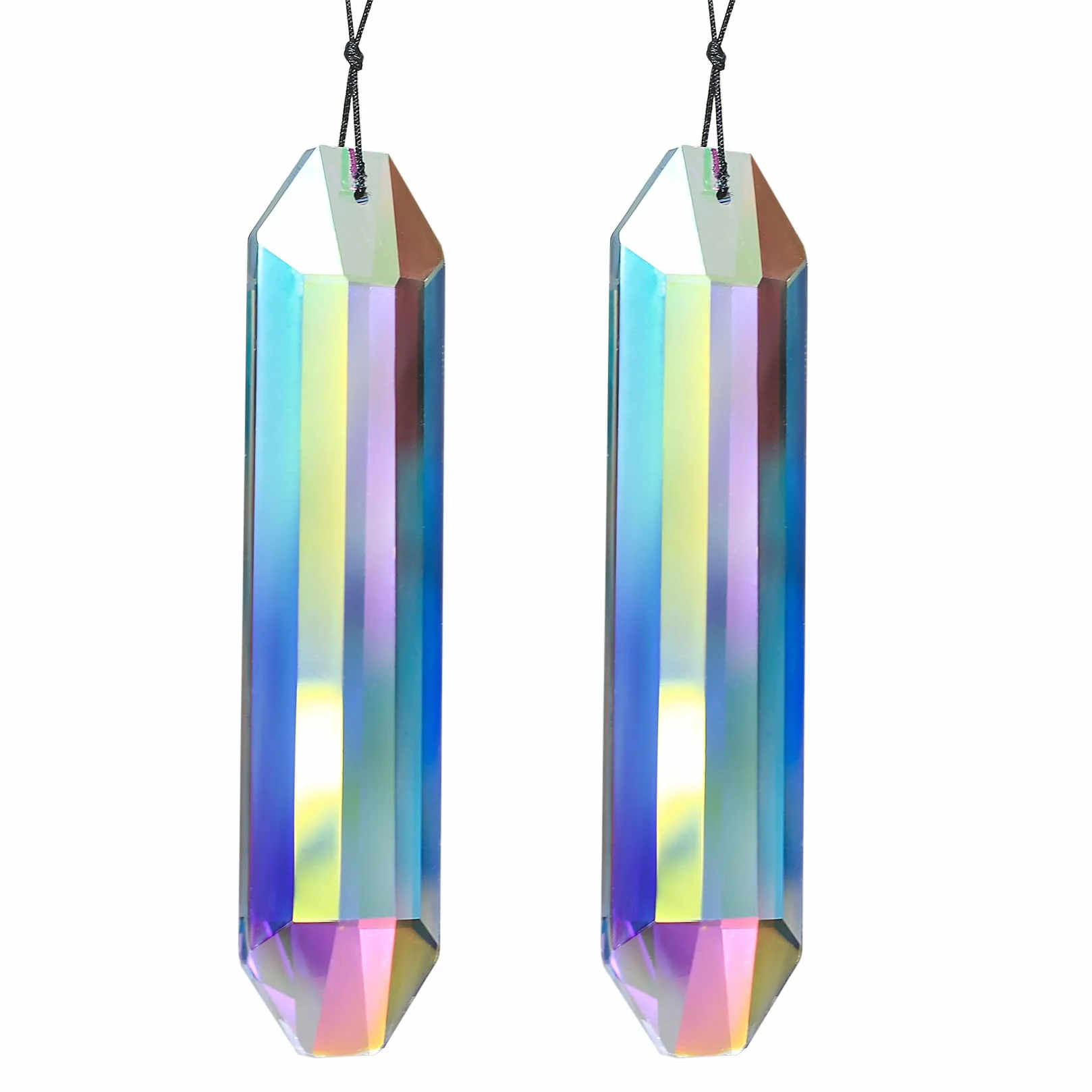 Atrapasoles Cristal Colgante Prisma Transparente Hexagonal para Decoración Ventana Hogar