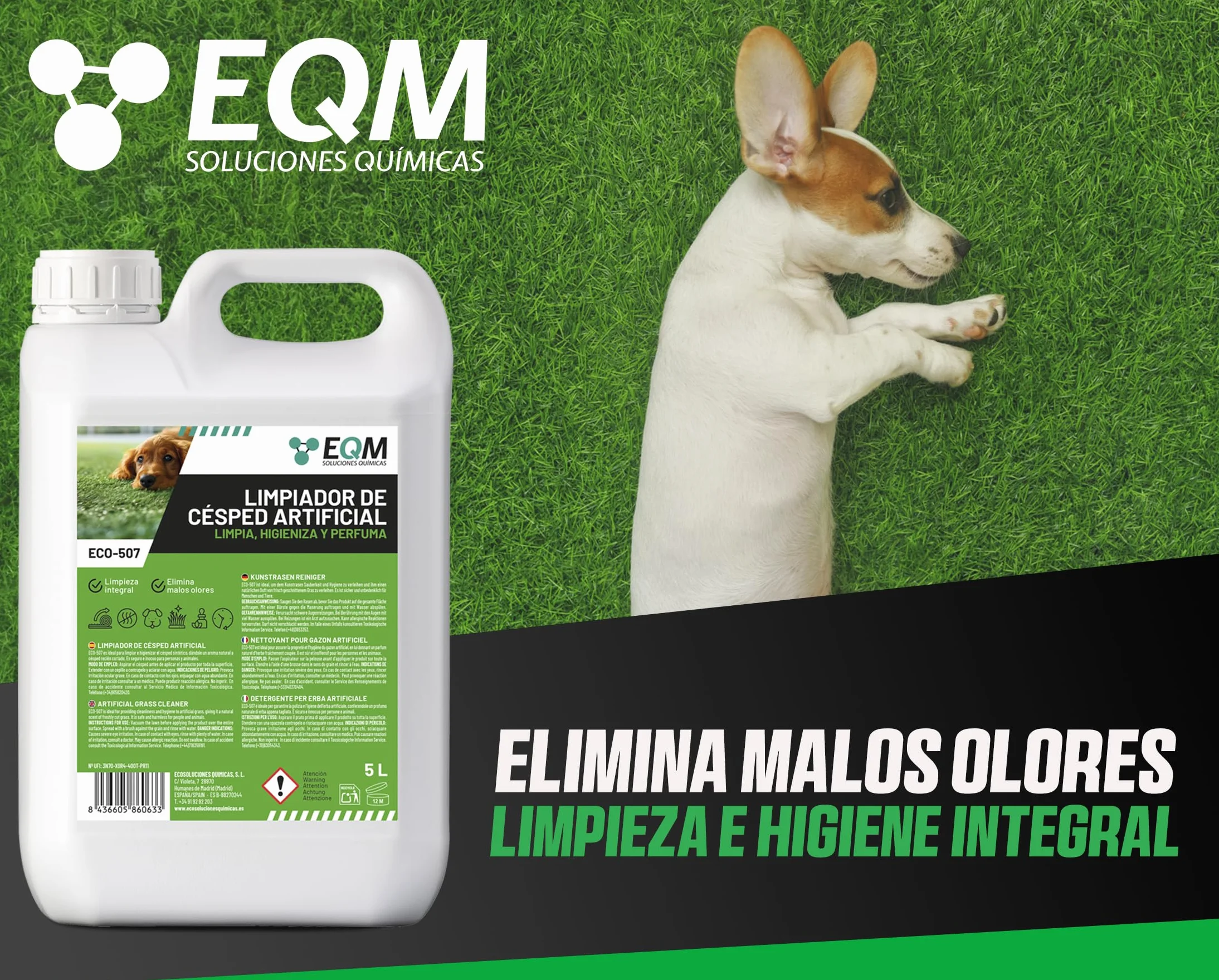 EQM ECO-507 Limpiador de Césped Artificial 5L No Tóxico