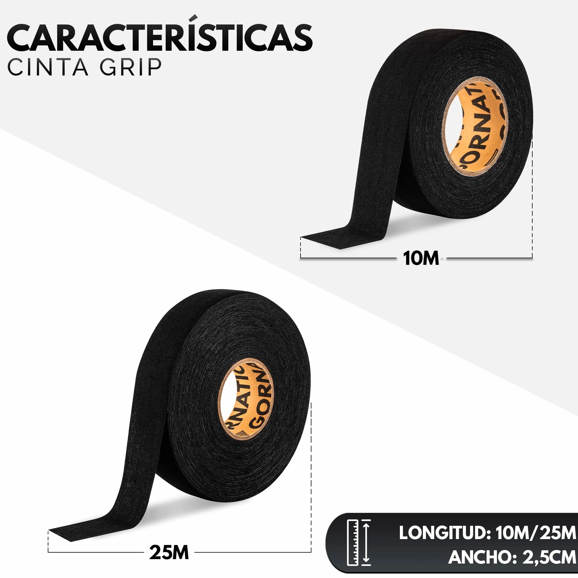 GORNATION Cinta de Agarre Antideslizante para Mancuernas, Anillas y Barras de Dominadas