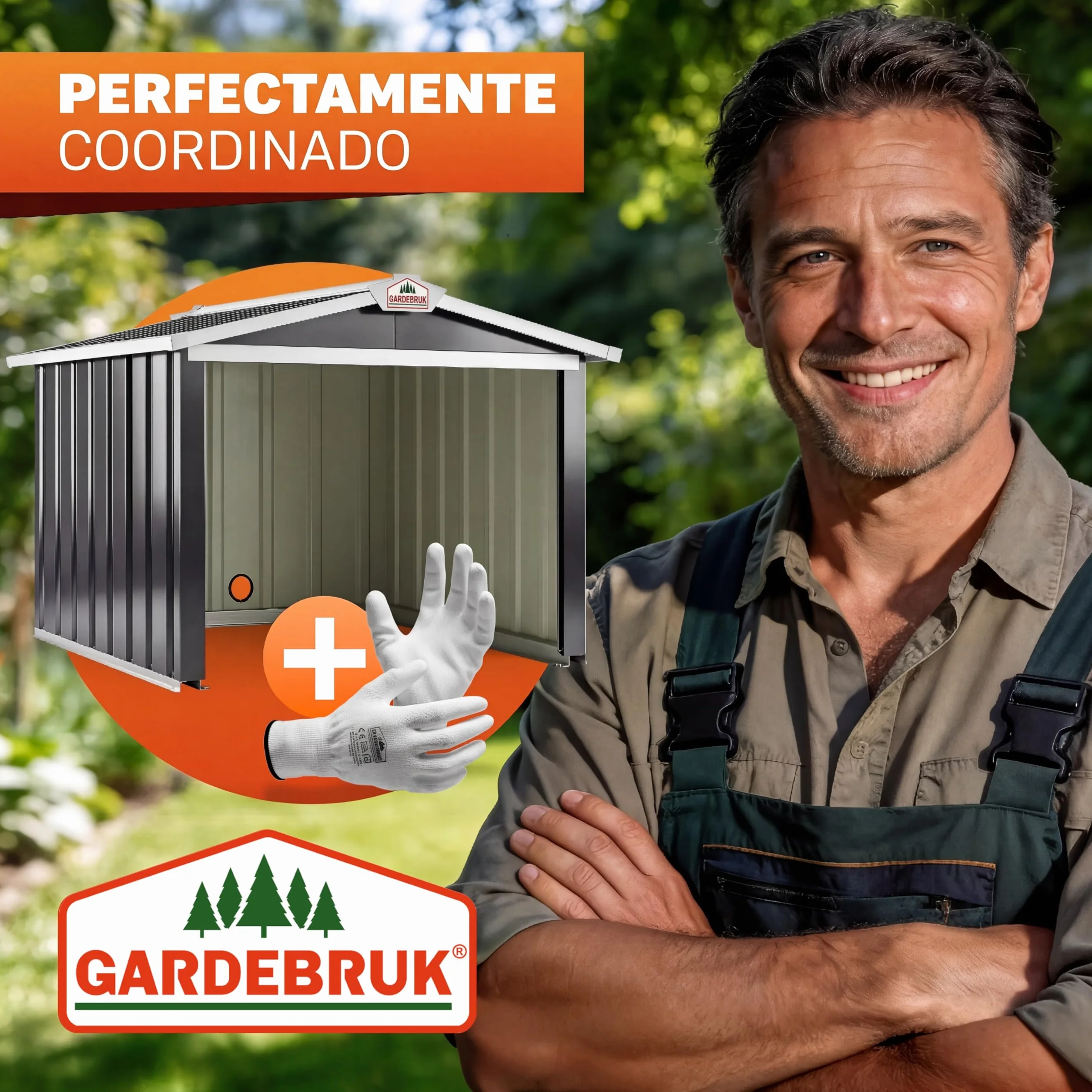 GARDEBRUK Garaje Robot Cortacesped 86x100x63cm Caseta Jardin Proteccion Exterior