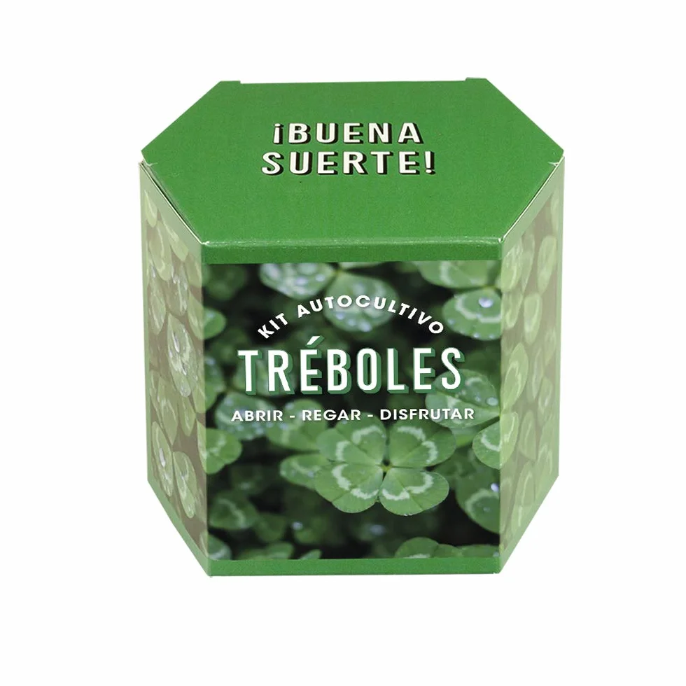 Kit de Autocultivo de Tréboles | Cultiva Tu Propio Trébol en Casa | Regalo Original de Buena Suerte