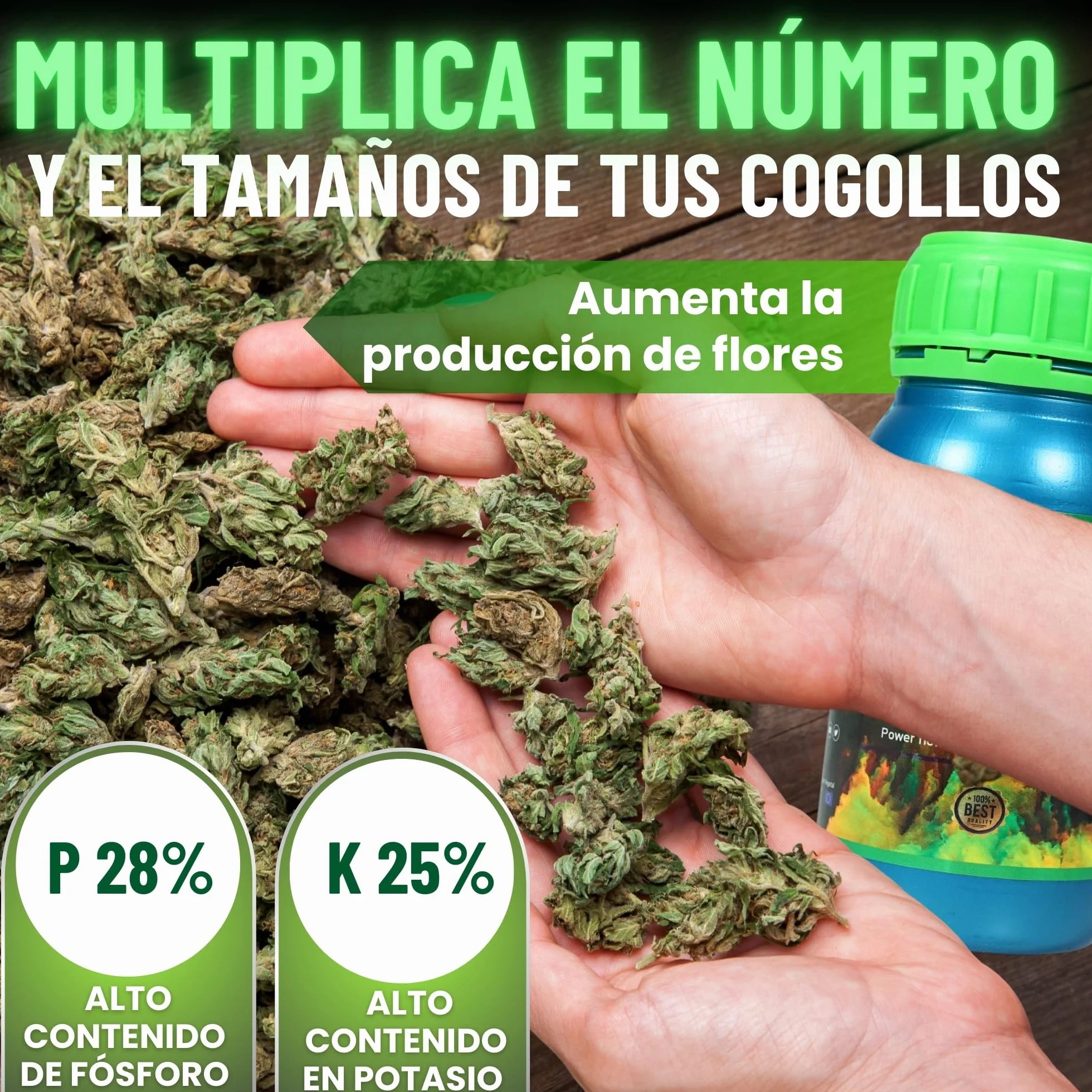 MADAME GROW Kit Power 3PACK 3 x 1 Litro | Pack Fertilizantes Crecimiento Floración y Engorde | Enraizante + PK Floración + Engordador K30 | Kit 3 Abonos Orgánicos