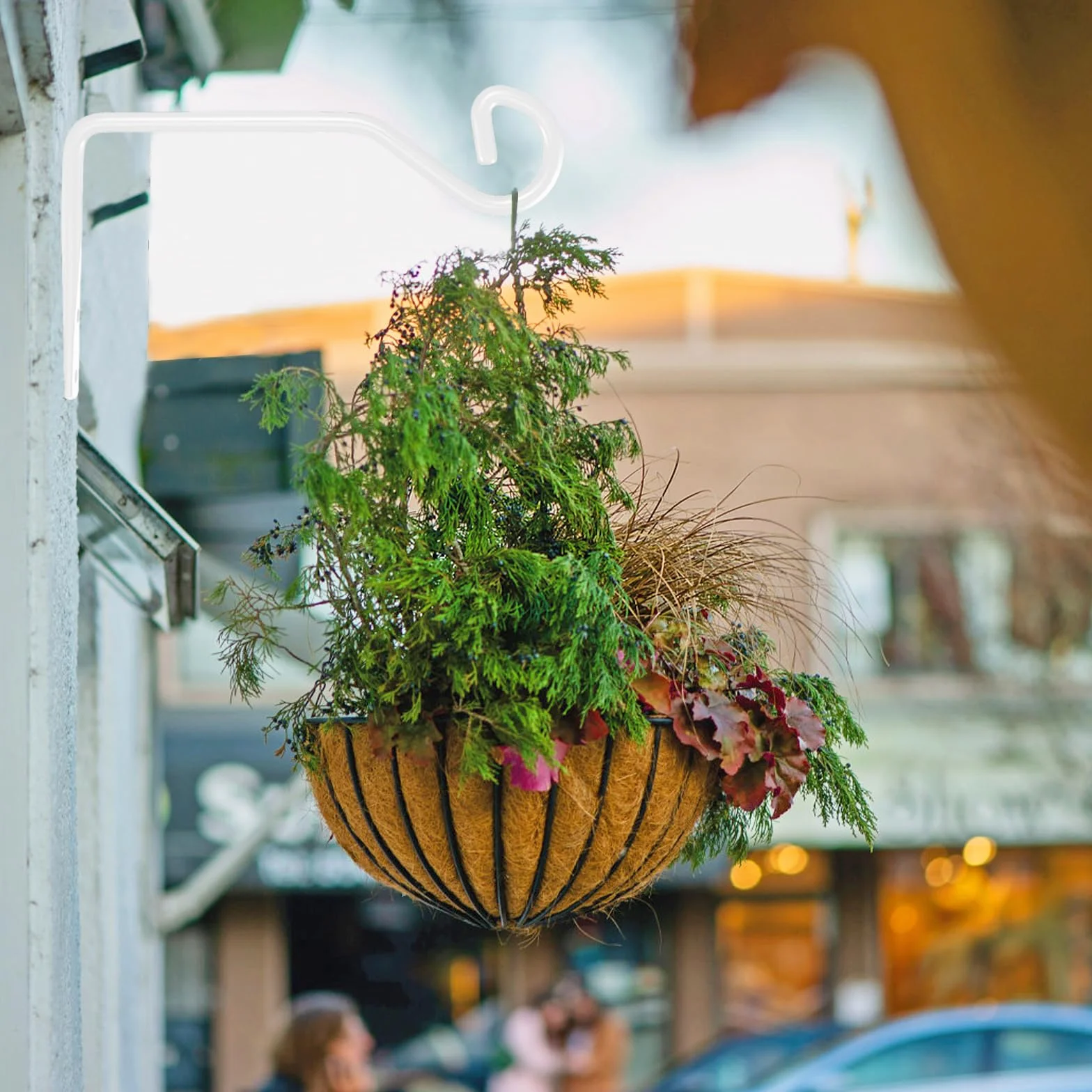 Soporte para Plantas Colgantes, 2 Piezas, Soporte de Cesta Colgante para Exterior
