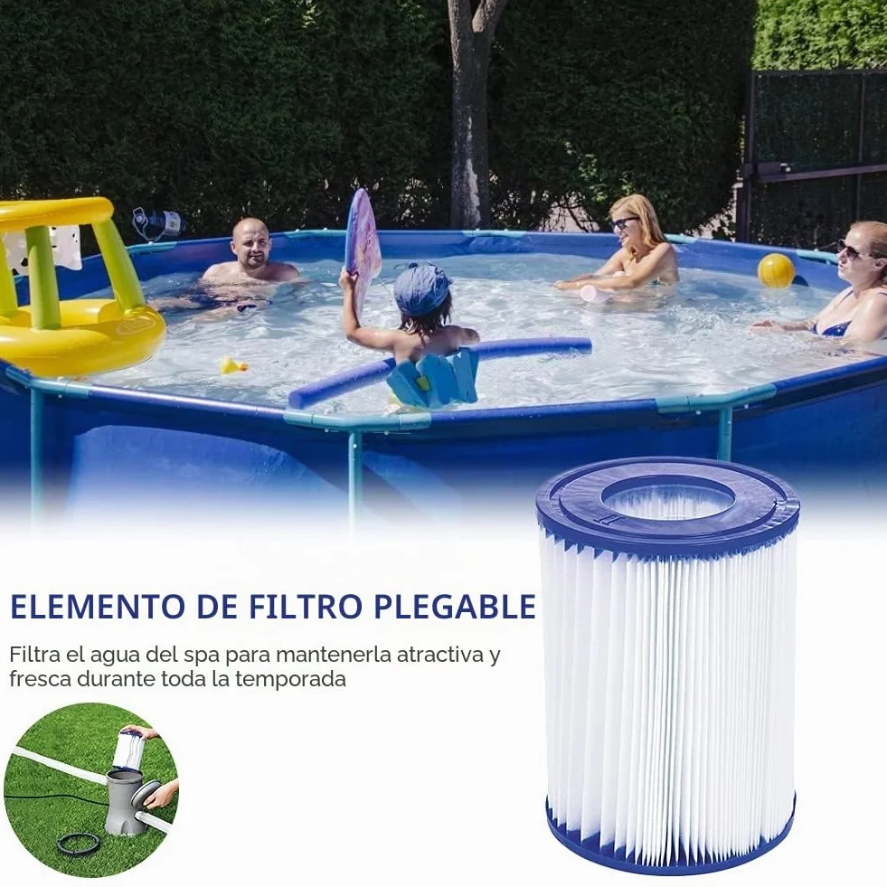 Best-Way Cartridge II Filtro de Repuesto para Piscina, Paquete de 2 Compatible con Bomba Lay Z SPA